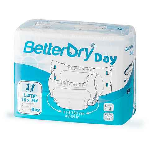 BetterDry Inkontinenzslip BETTERDRY Day Inkontinenz-Slip L7 110-150 cm, 18 St