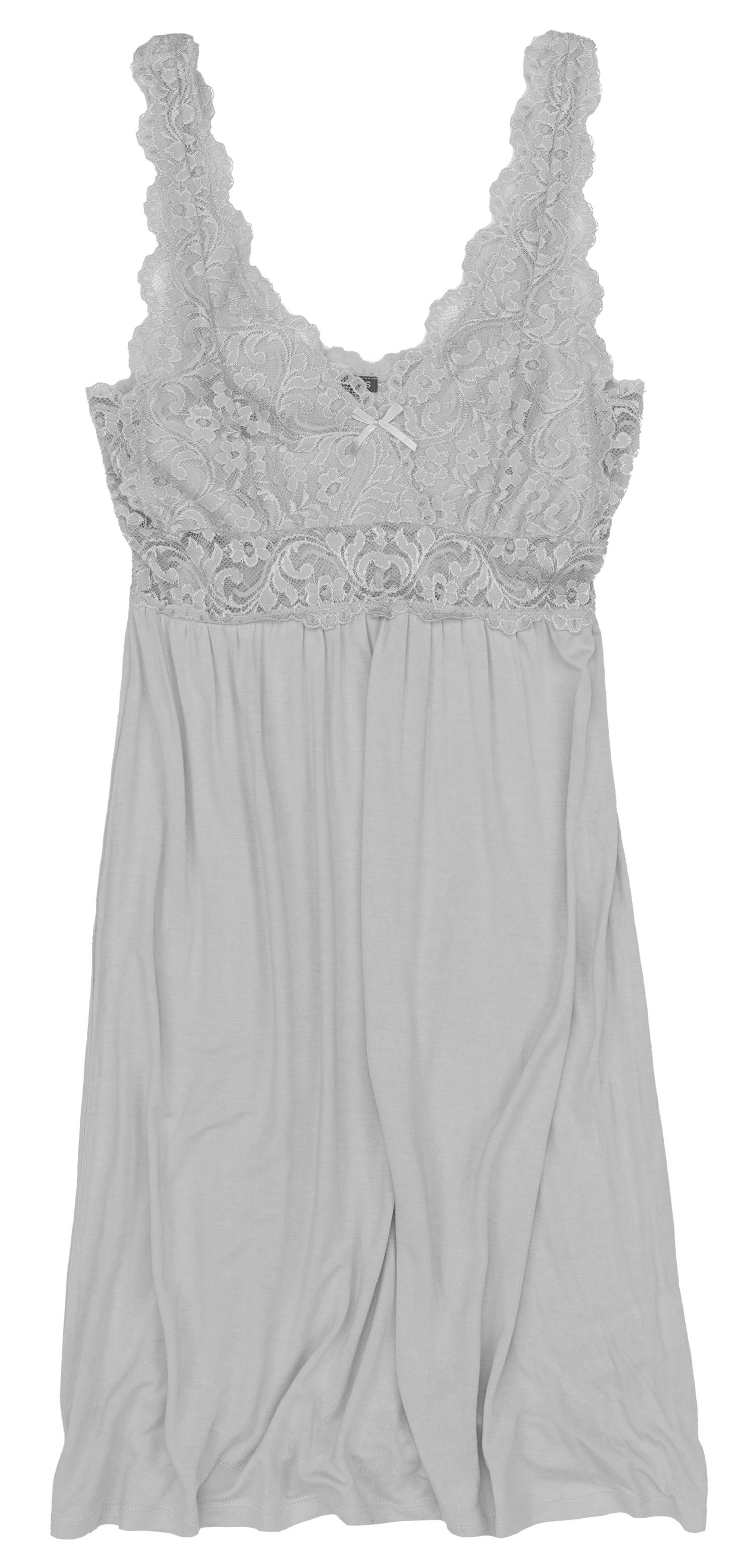 By Louise Nachthemd Damen Schlafshirt mit Spitze Negligee (1-tlg) edles Design