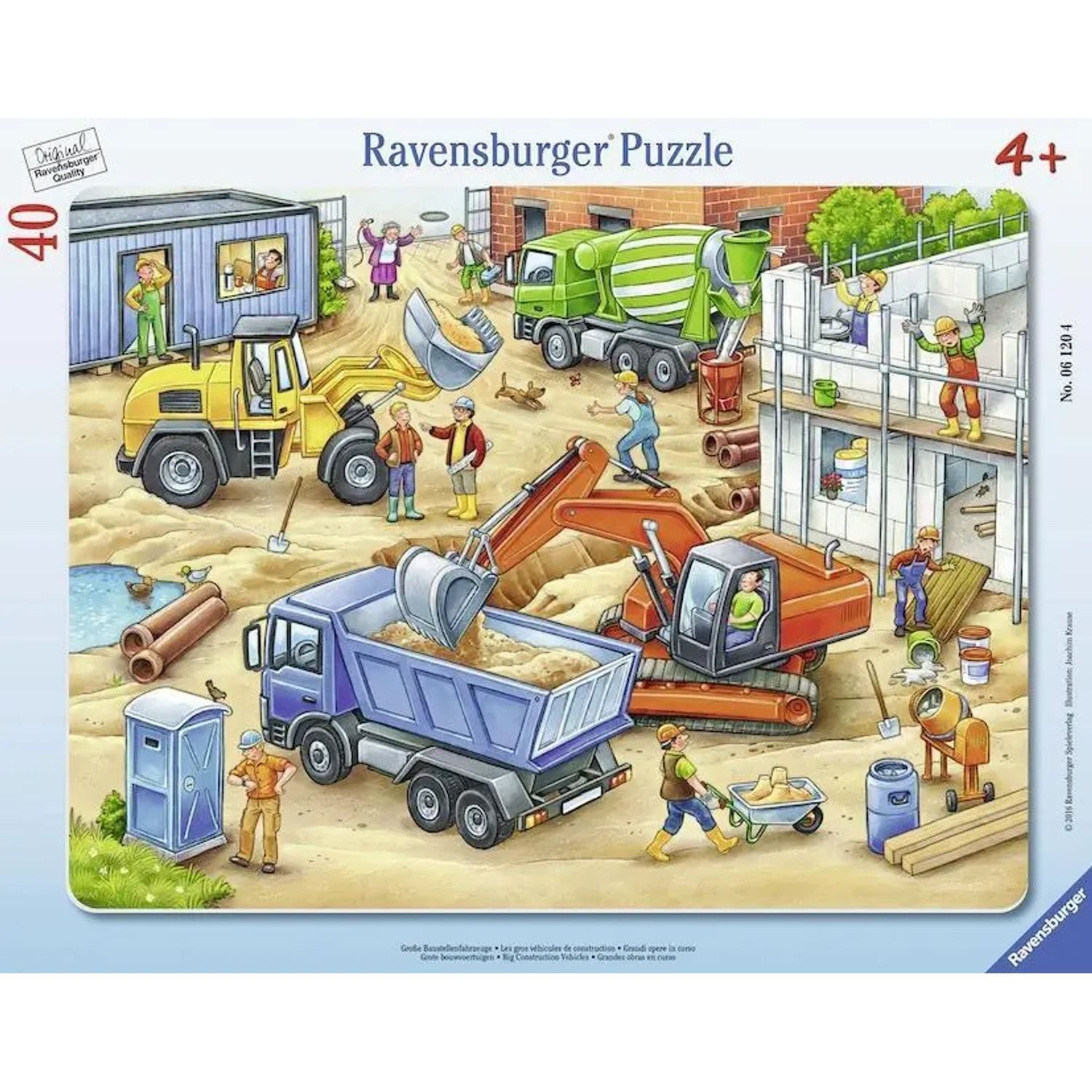 Ravensburger Puzzle Große Baustellenfahrzeuge. 30-48 Teile Rahmenpuzzle, 48 Puzzleteile