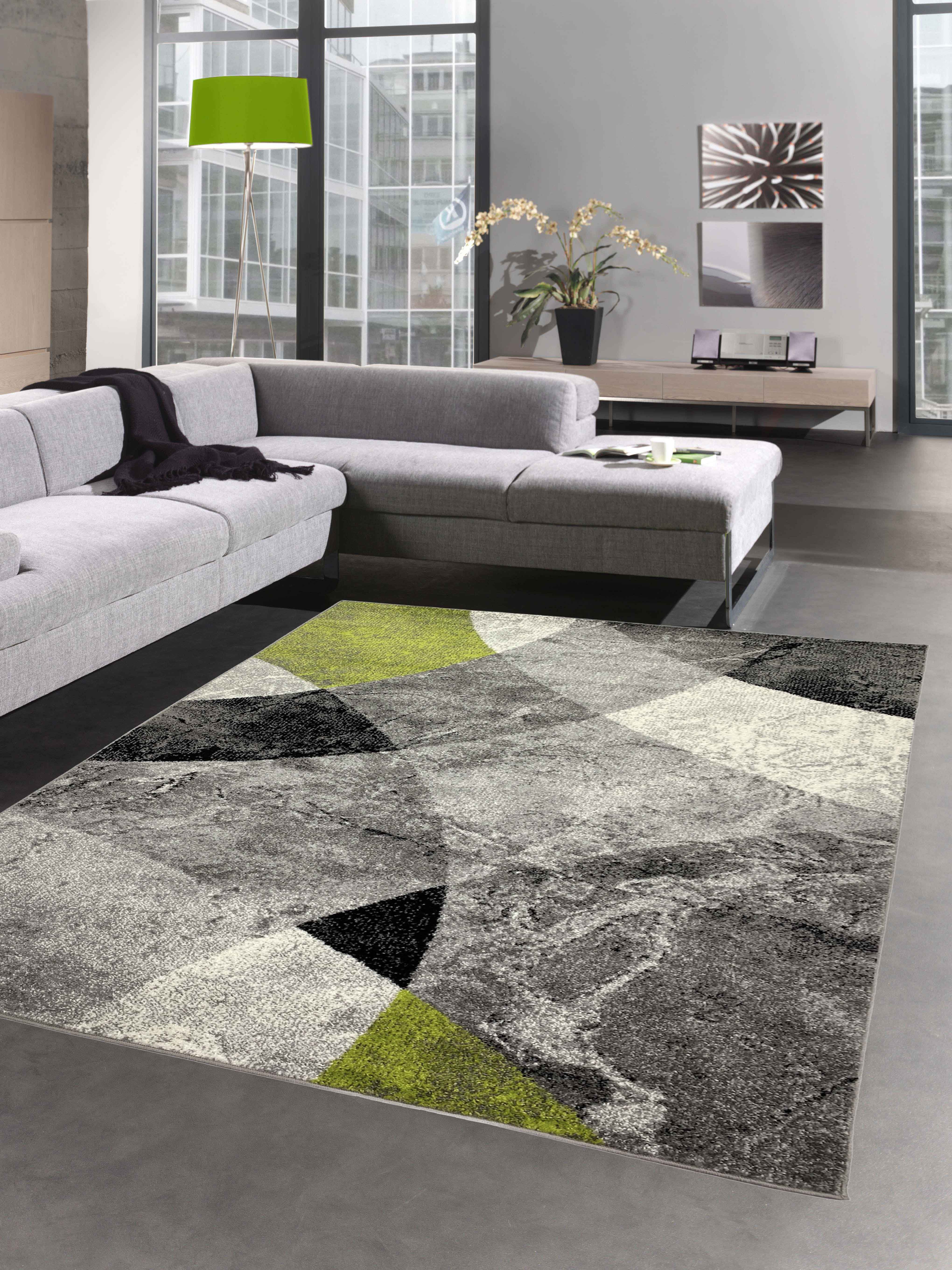 Carpetia Teppich Wohnzimmer Teppich mit Rauten günstig online kaufen