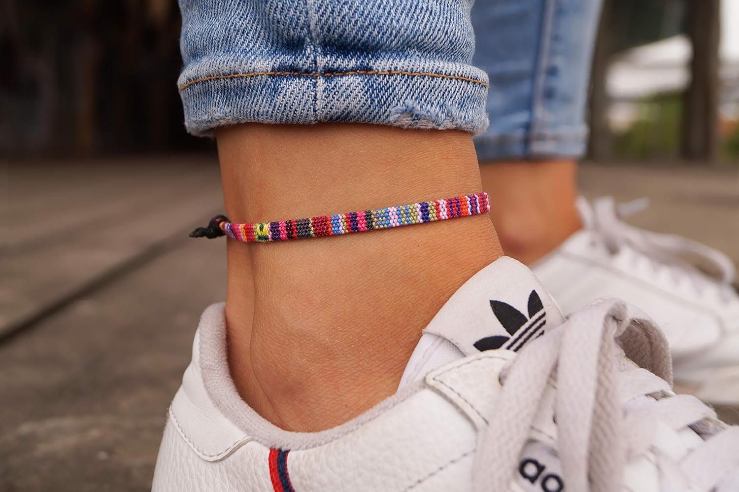 Made by Nami Freundschaftsarmband Surfer Fußband Boho, Wasserfest Verstellbar Hippie Ethno Festival