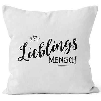 MoonWorks Dekokissen Kissenbezug Lieblingsmensch Geschenk Freundschaft Partner Freundin Moonworks®