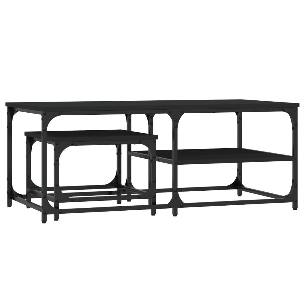 vidaXL Couchtisch Satztische 2 Stk. Schwarz günstig online kaufen