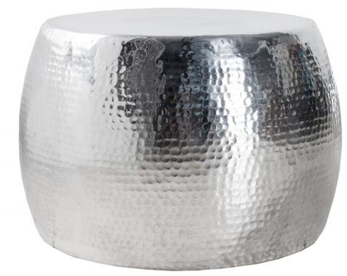 Couchtisch Luxus Couchtisch Silber 60 cm Aluminium - Salon Tisch - Unikat
