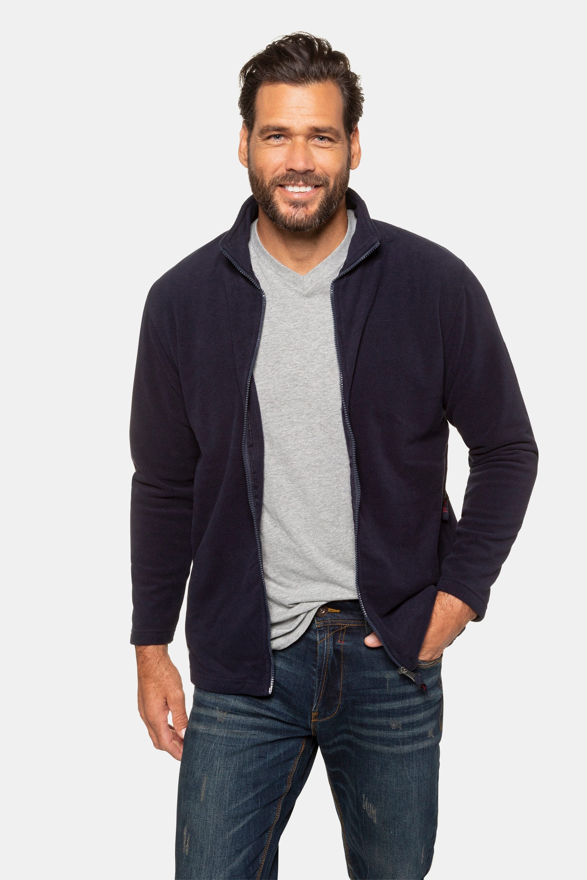 Fleecejacke Fleecejacke Outdoor Stehkragen Zipp-Pockets