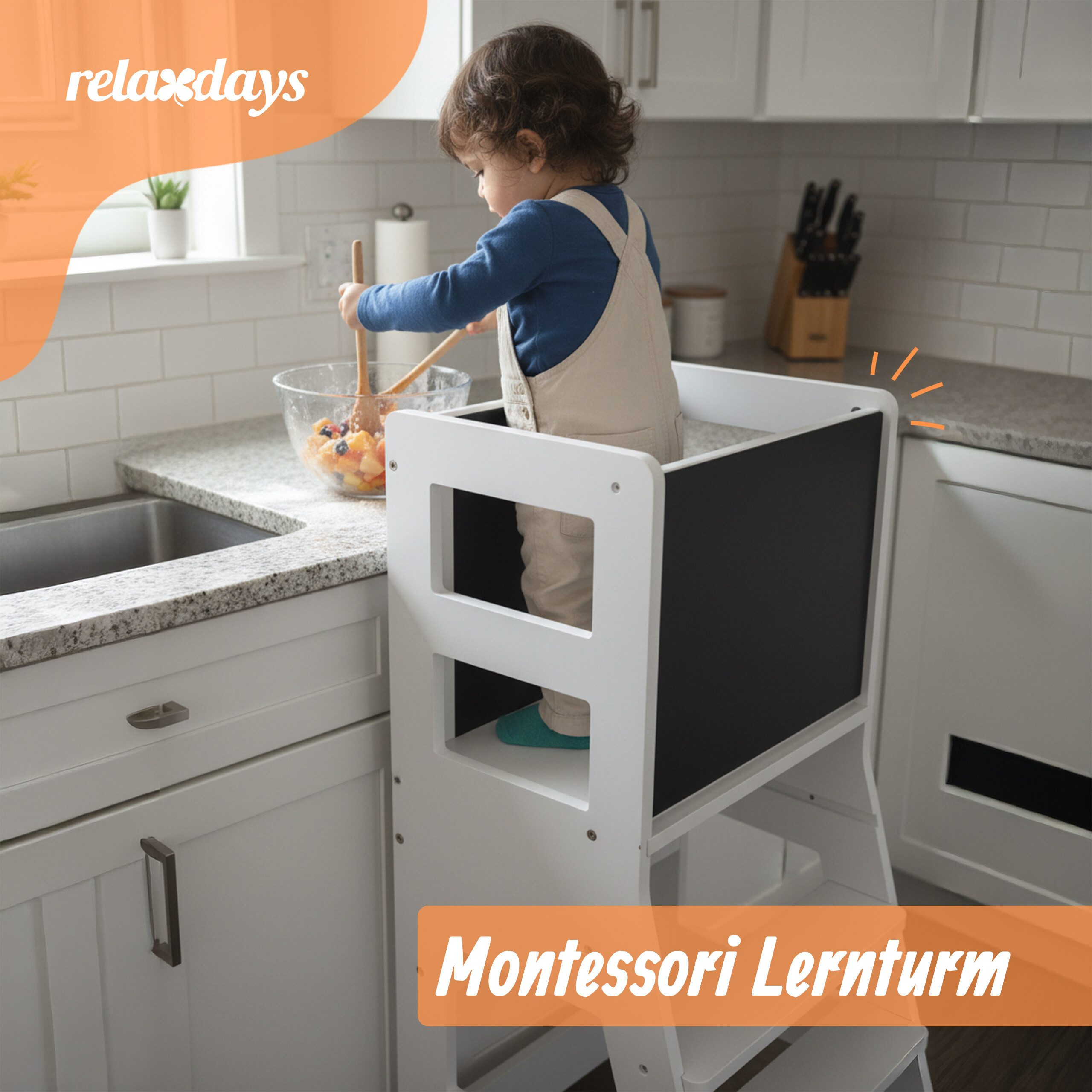 relaxdays Stehhilfe Lernturm mit Kreidetafel (1 St) – Bild 2 von 5