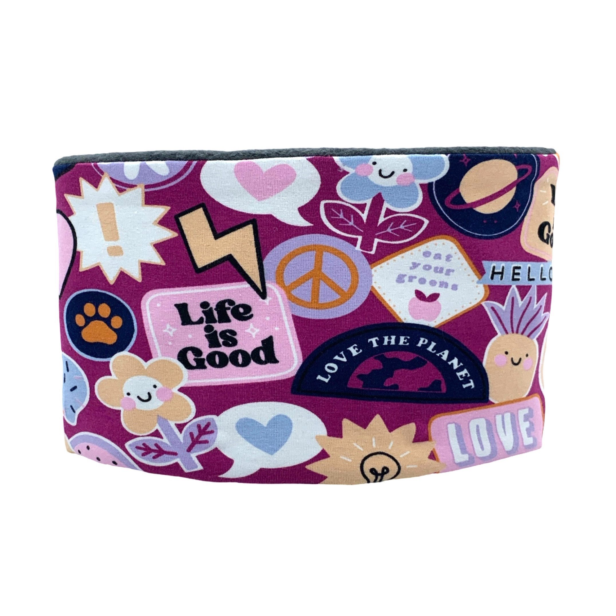 nadycat Beanie LOVE & PEACE pink (2-St., Beanie mit passendem Loop) handgefertigt aus der Lausitz