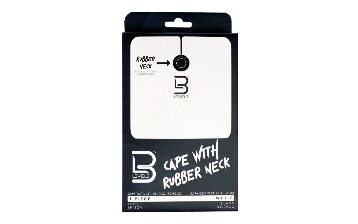 L3VEL3™ Distribution and Corporate Umhängeschürze Umhang mit Gummikragen Schwarz & Weiss