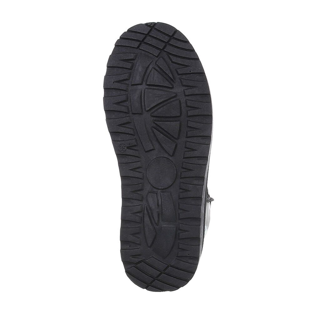 Ital-Design Kinder Snowboots Freizeit Stiefelette (87214306) Flach Stiefeletten in Schwarz – Bild 3 von 4