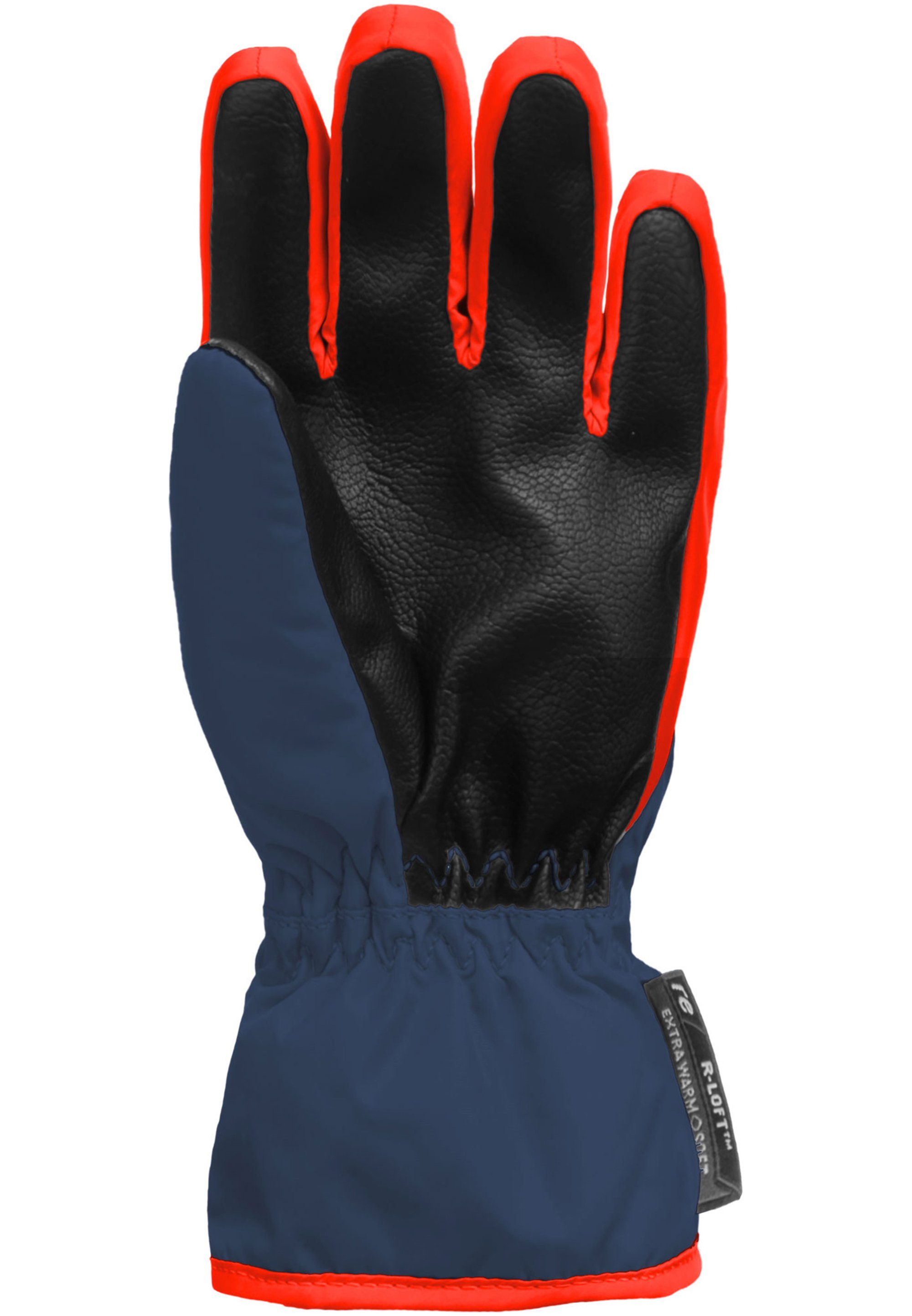 Reusch Skihandschuhe praktischer Handgelenkschlaufe rot-blau Ben mit