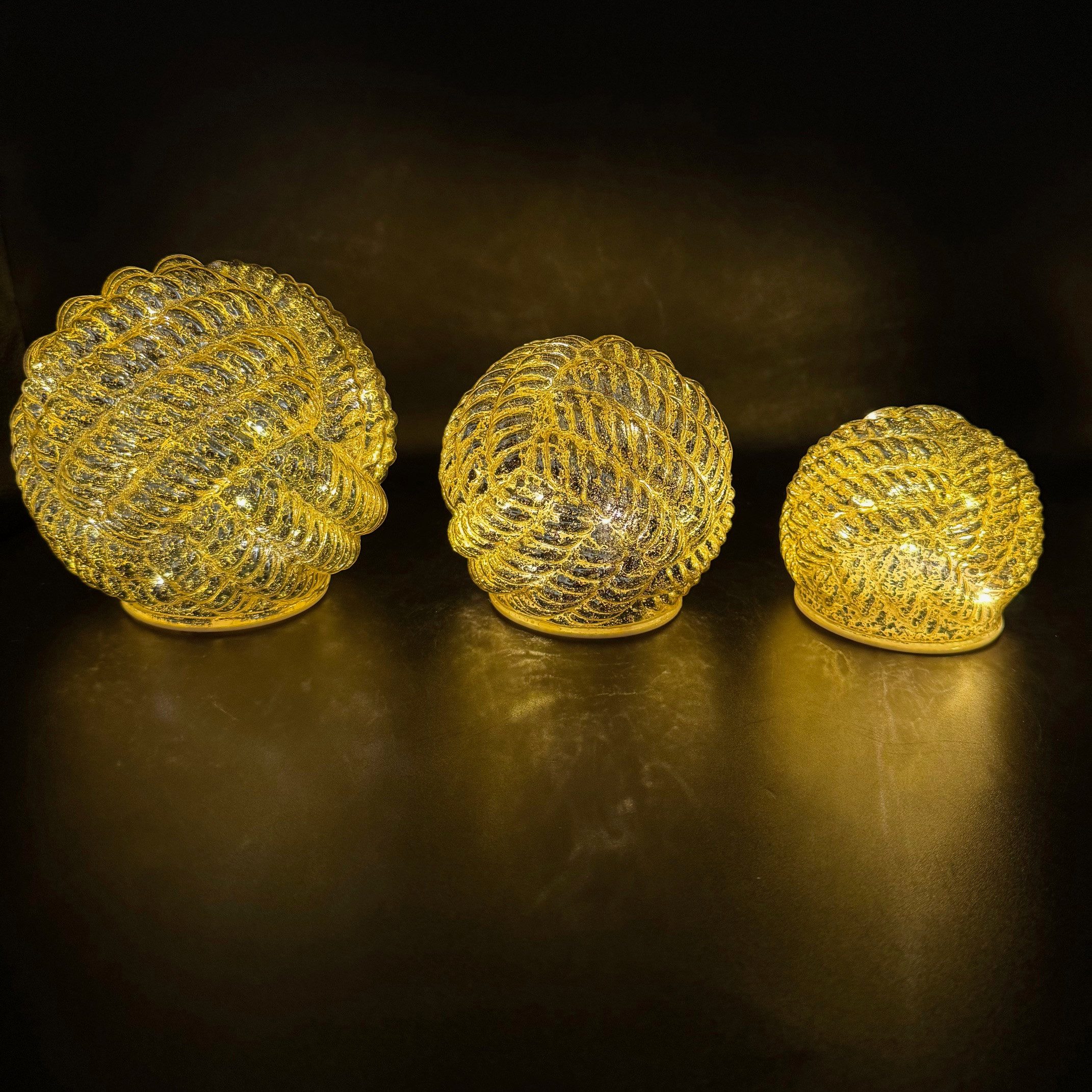 Online-Fuchs LED Dekolicht - 3er Set Glaskugeln, Timer & Outdoor geeignet - günstig online kaufen