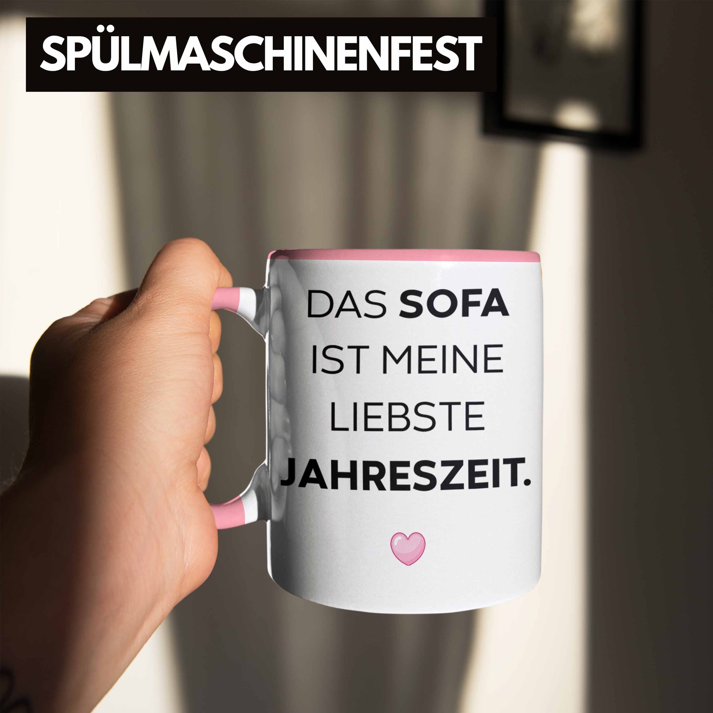 Tasse Sofa Becher für Trendation Lustig Trendation Büro Kollegin Tassen Tasse Geschenk Arbeit Frauen Rosa - Sprüchen Sarkasmus mit Spruch mit Lustige Männer