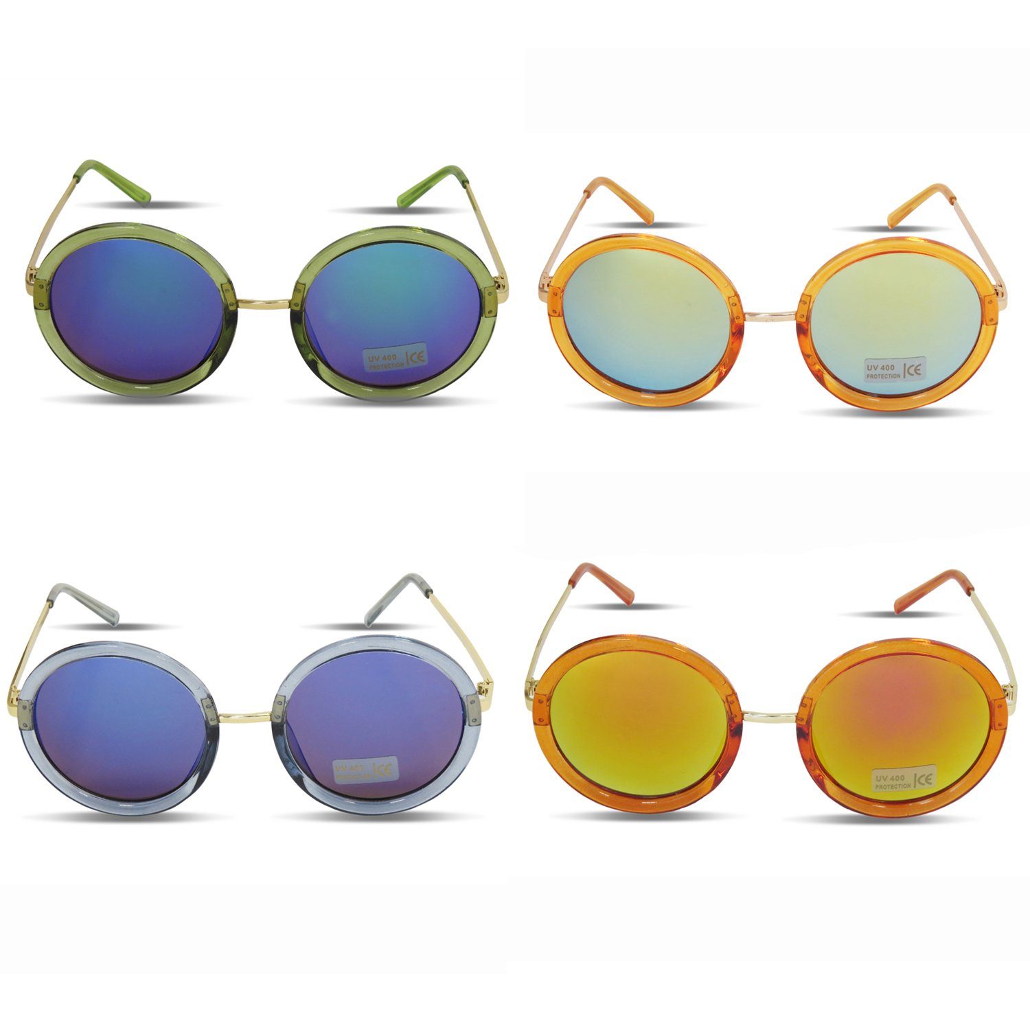 Sonia Originelli blau Damen Sonnenbrille Verspiegelt Sonnenbrille Onesize Rund Trend Sommer