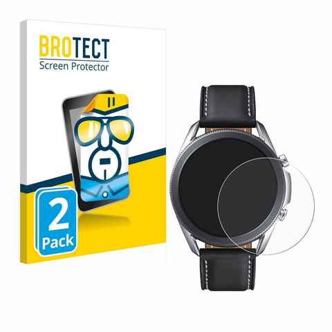 BROTECT Schutzfolie für Samsung Galaxy Watch 3 (45mm), Displayschutzfolie, 2 Stück, Folie klar
