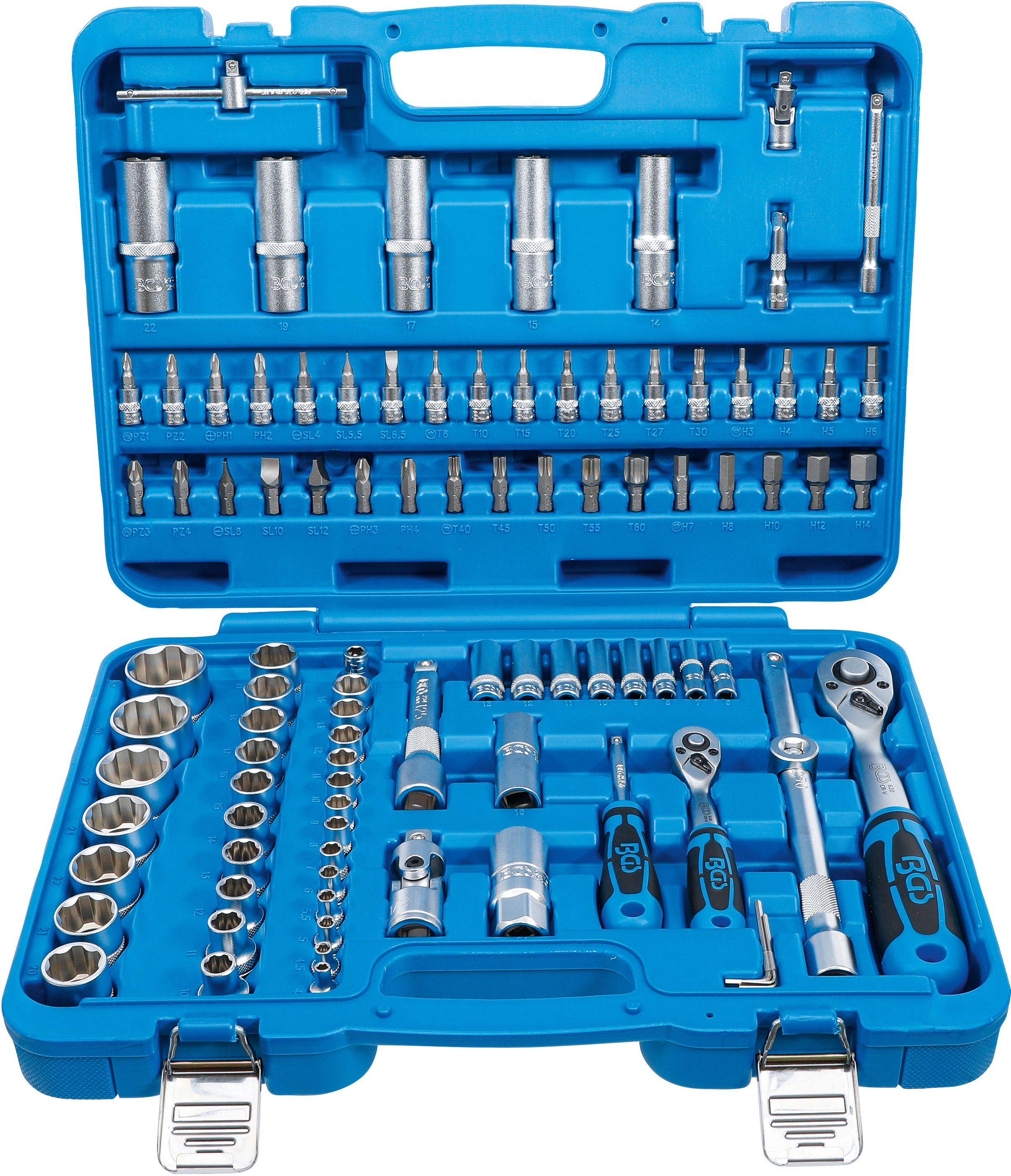 Wellenprofil Steckschlüssel-Satz BGS St), Antrieb (1/2) 6,3 mm / Steckschlüssel mm (95 (1/4) 12,5