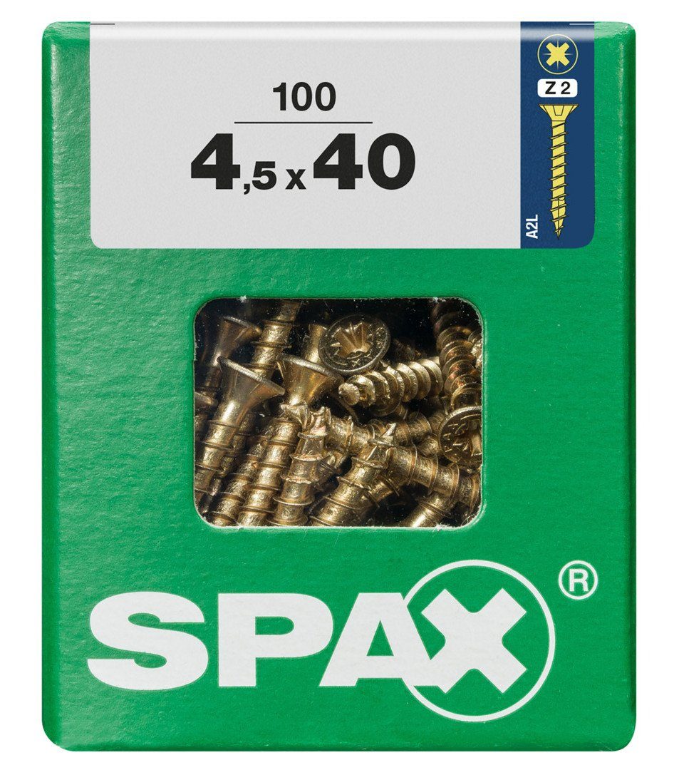 SPAX Holzbauschraube Spax Universalschrauben 4.5 x 40 mm PZ 2 Senkkopf