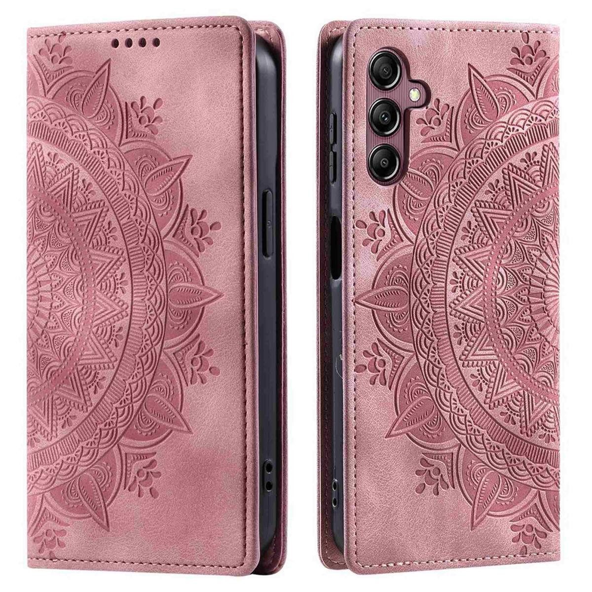 CoverKingz Handyhülle Hülle für Samsung Galaxy A16 5G Handyhülle Flip Case Cover Tasche 16,9 cm (6.7 Zoll), Klapphülle Schutzhülle mit Kartenfach Schutztasche Motiv Mandala