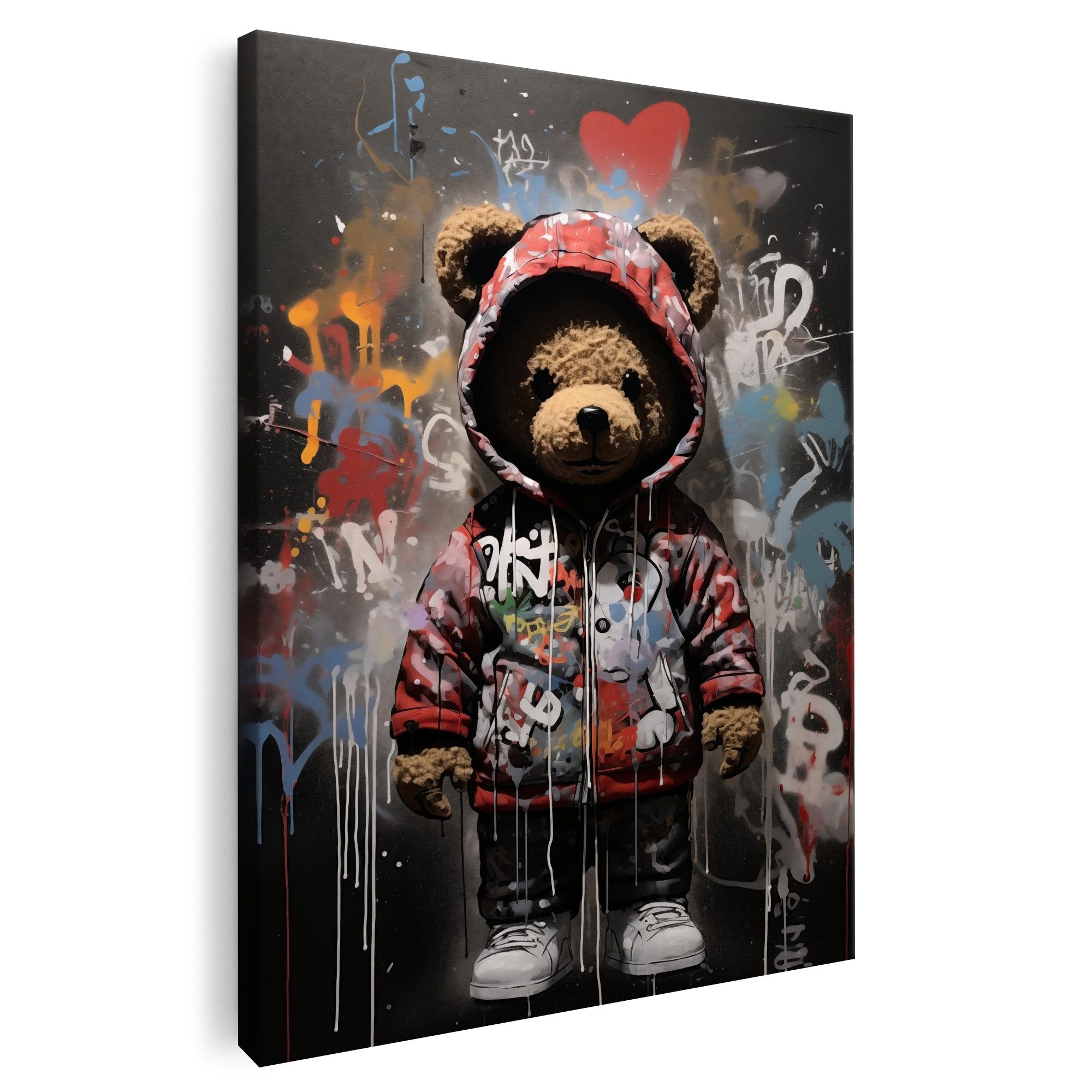 Artmazing Leinwandbild Teddy Grafitti, Teddy Grafitti, gesp. auf FSC Echtholz-Keilrahmen, in versch. Größen