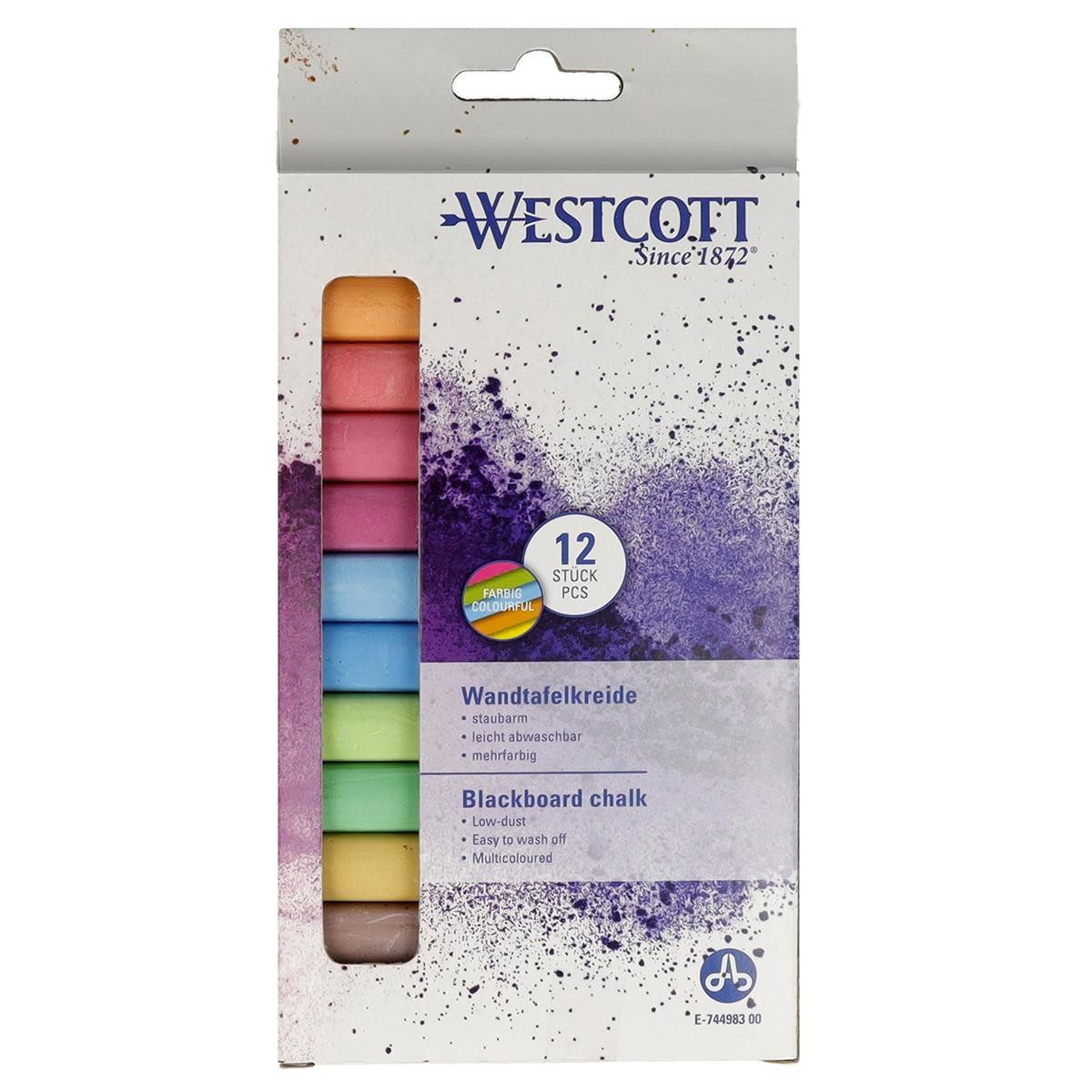 WESTCOTT Malkreide Westcott Tafelkreide E-744983 00 sort. 12St.