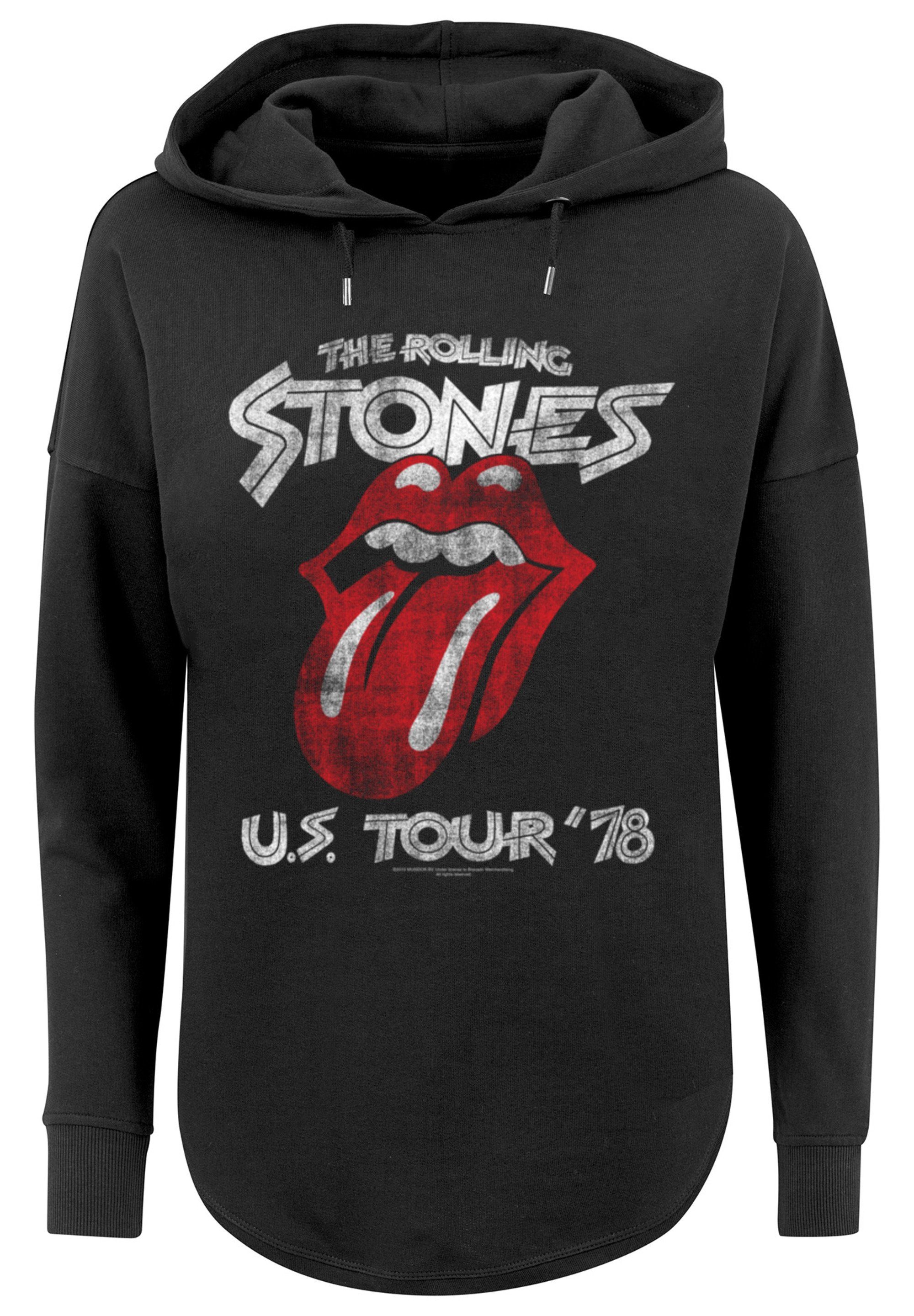 Tour Stones schwarz Rock US Kapuzenpullover Band Rolling F4NT4STIC Print The '78