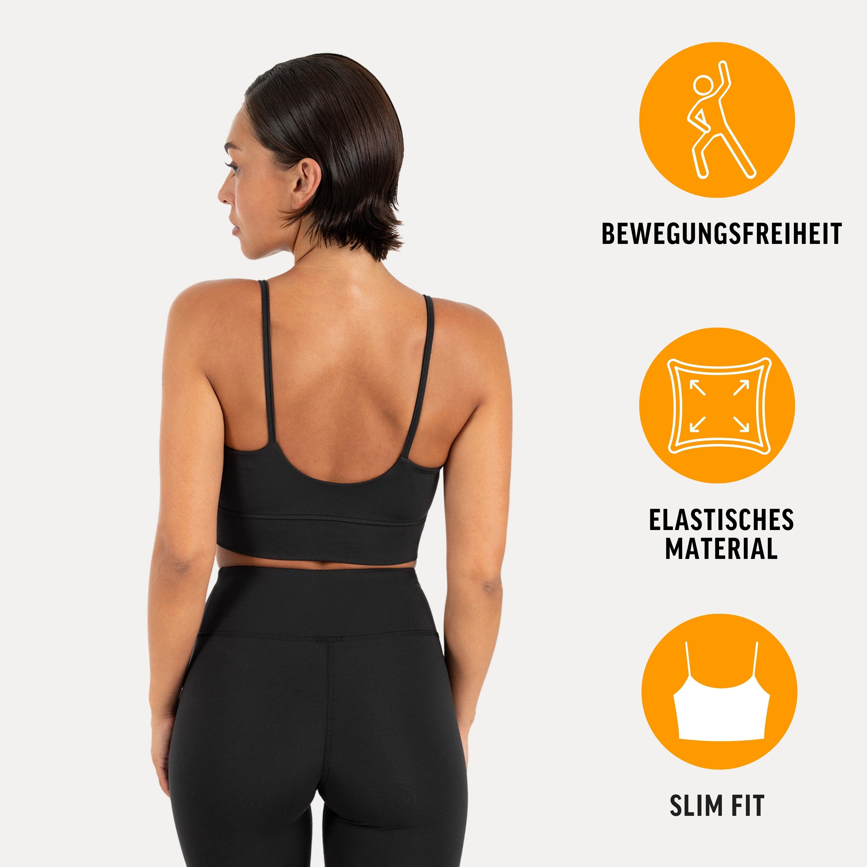 Smilodox T-Shirt Lunara Damen, Sommer Top, Shaped Fit, mit V-Ausschnitt, für Gym Shaping Fit, Stretch-Komfort, kurze Passform, V-Neck – Bild 2 von 5