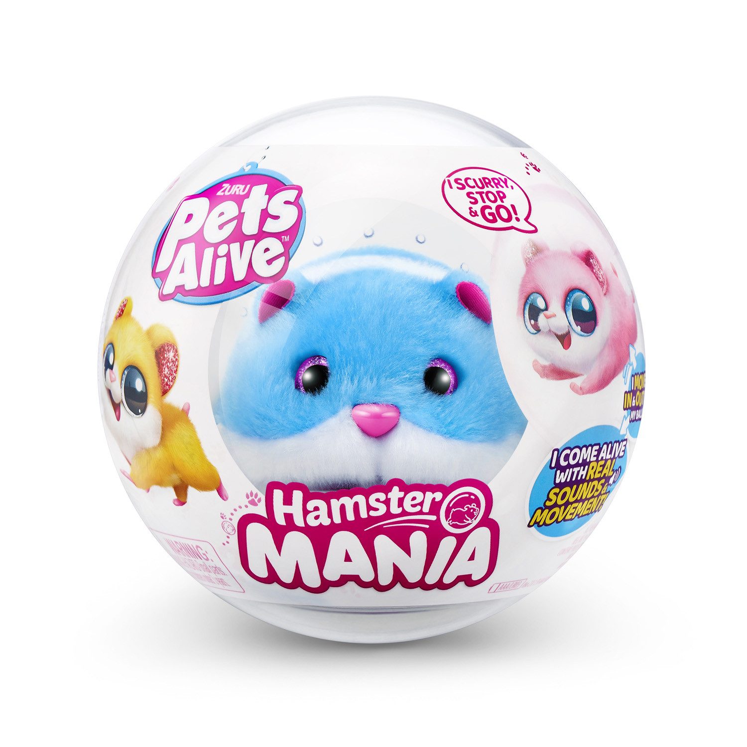 ZURU Robotertier ZURU 9543A - Pets Alive Hamster Mania, Blau - Elektronisches Haustier