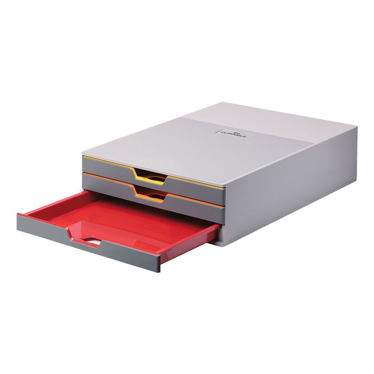 DURABLE Schubladenbox VARICOLOR® 3, mit 3 Schubladen, geschlossen, stapelbar