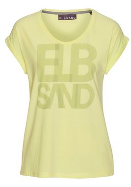 Elbsand T-Shirt Eldis mit Logodruck, Kurzarmshirt aus Baumwoll-Mix, sportlich-casual