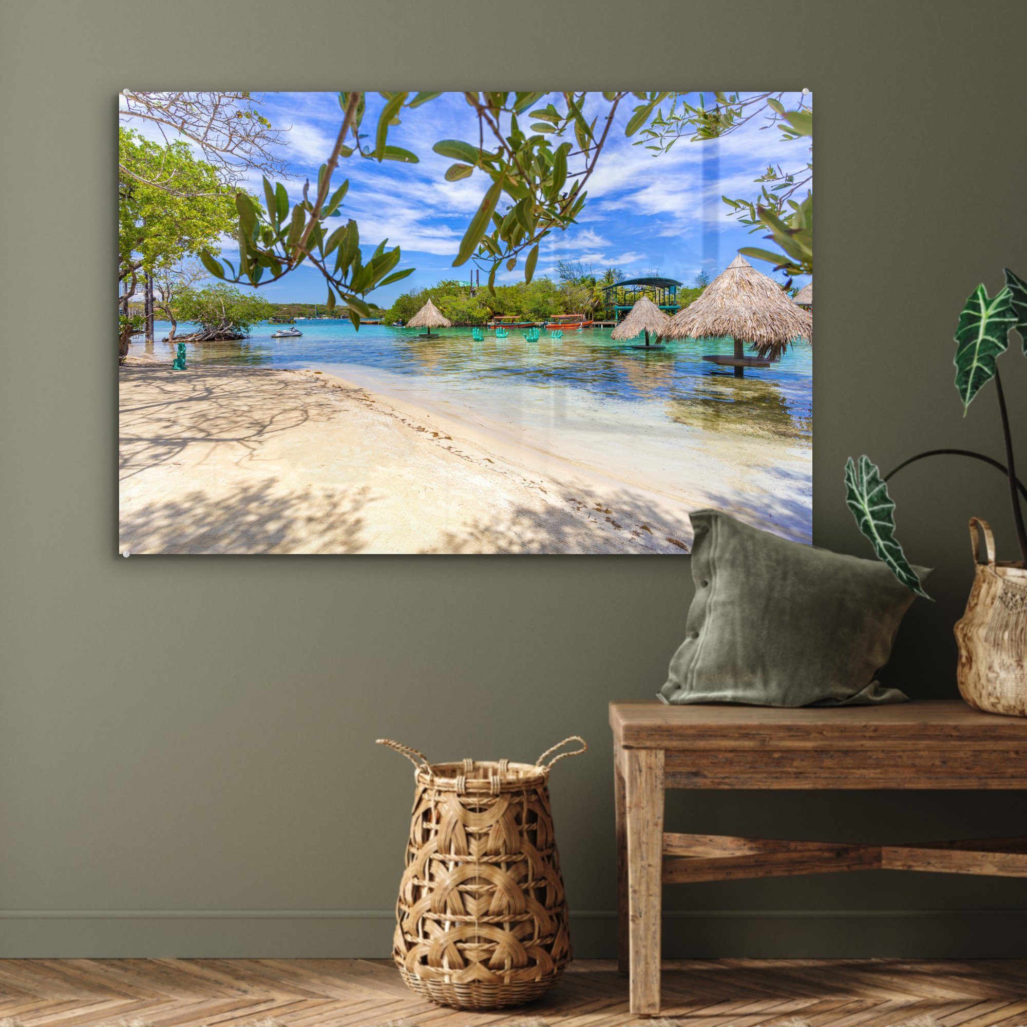 Schlafzimmer Strand der St), Bay MuchoWow Acrylglasbilder & Acrylglasbild Islands, Wohnzimmer (1