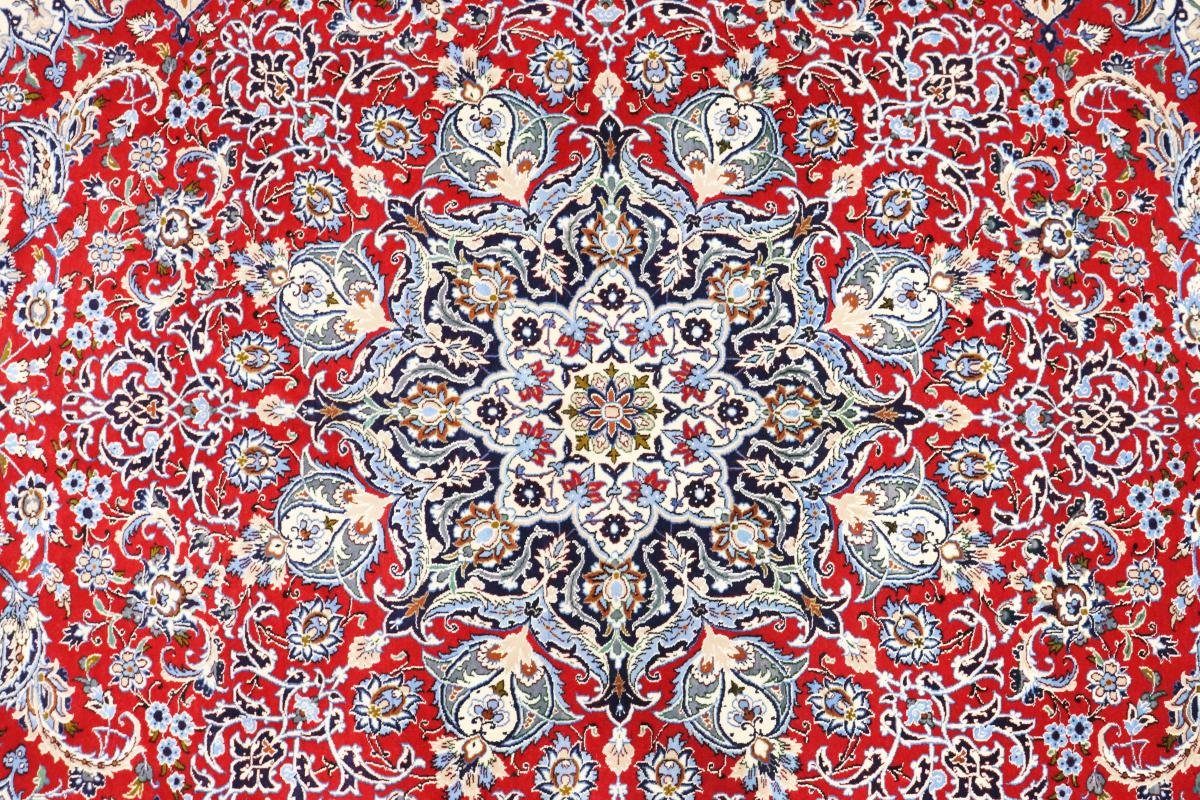 Isfahan mm rechteckig, Höhe: 209x299 Nain Trading, Orientteppich, Handgeknüpfter Seidenkette Orientteppich 6