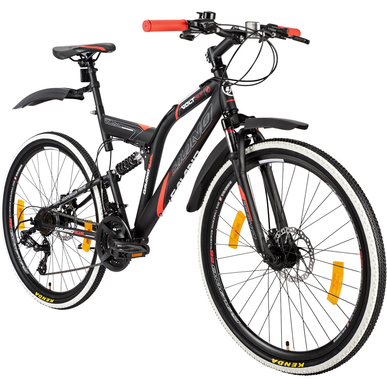 Galano Mountainbike Volt DS, 21 Gang, Kettenschaltung, 26 Zoll Jugendfahrrad MTB Fully ab 160 cm für Mädchen und Jungen