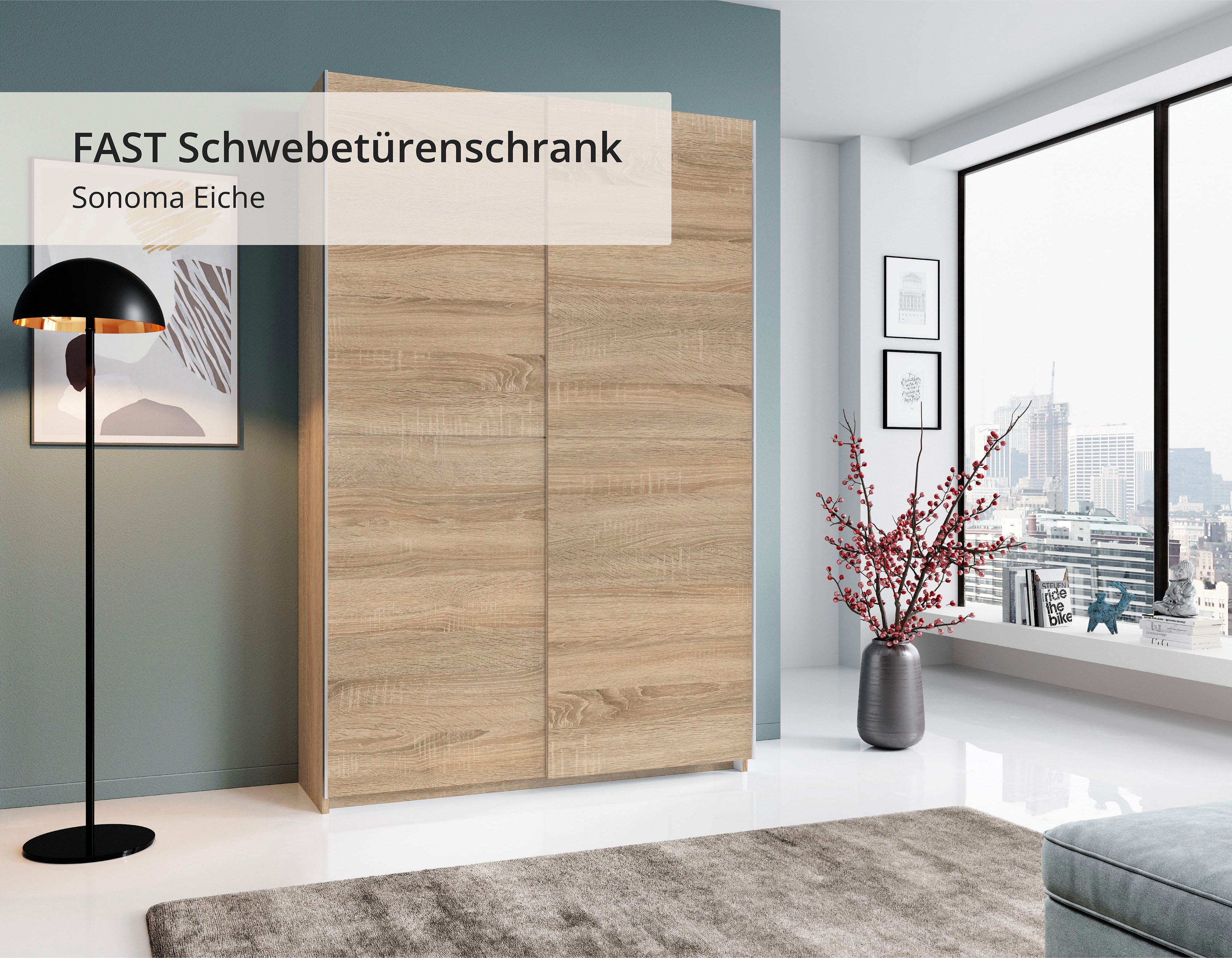 Schlafkontor Schwebetürenschrank Heimo/Fast Schrank Kleiderschrank Garderob günstig online kaufen