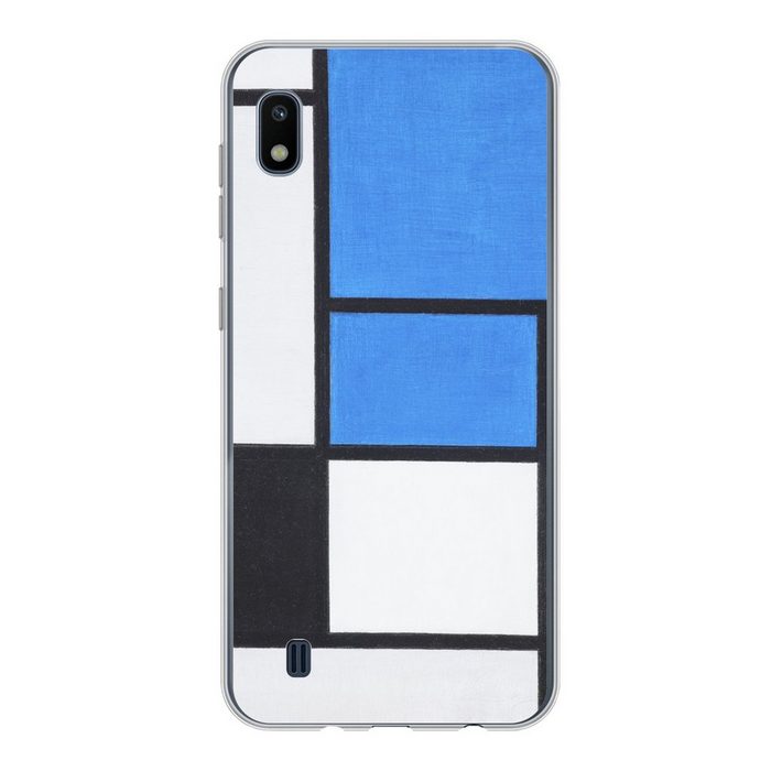 MuchoWow Handyhülle Komposition mit Blau Rot Schwarz Gelb und Grau - Piet Mondrian Handyhülle Samsung Galaxy A10 Smartphone-Bumper Print Handy
