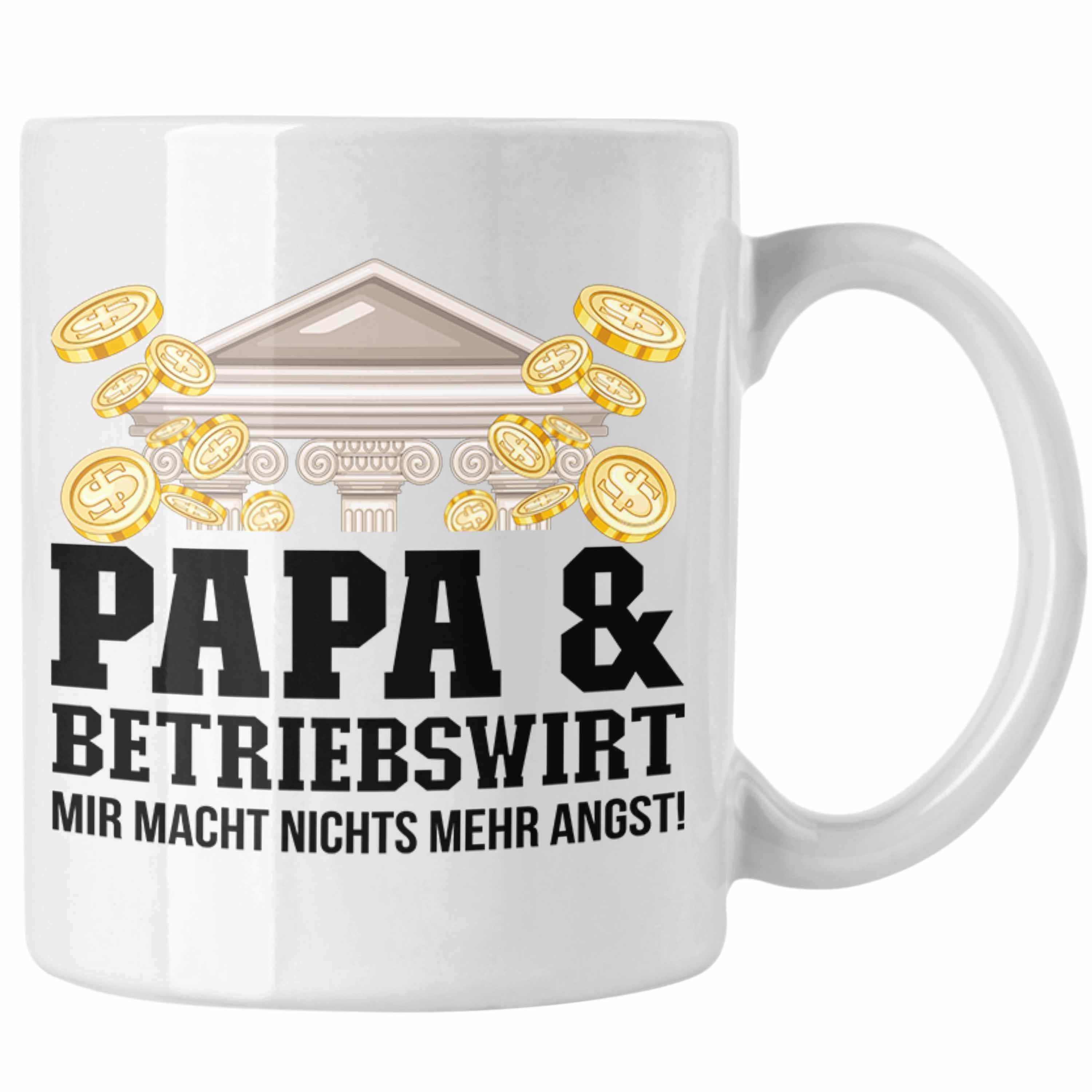 Vater Tasse Ge Papa - und Weiss BWL Trendation Trendation Tasse für Geschenkidee Betriebswirt