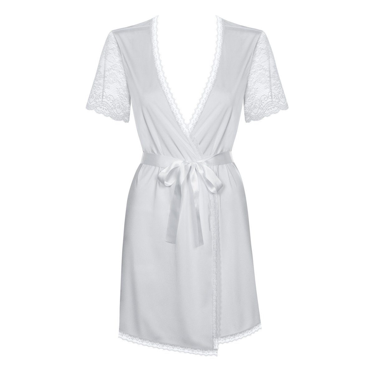 OB Obsessive Nachthemd (L/XL) - robe white Miamor thong &