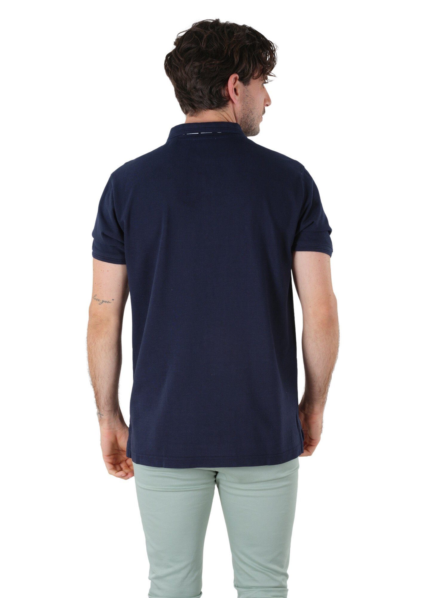 Deeluxe Kurzarm-T-Shirt mit Unifarbenes PLAYING Poloshirt Shirt
