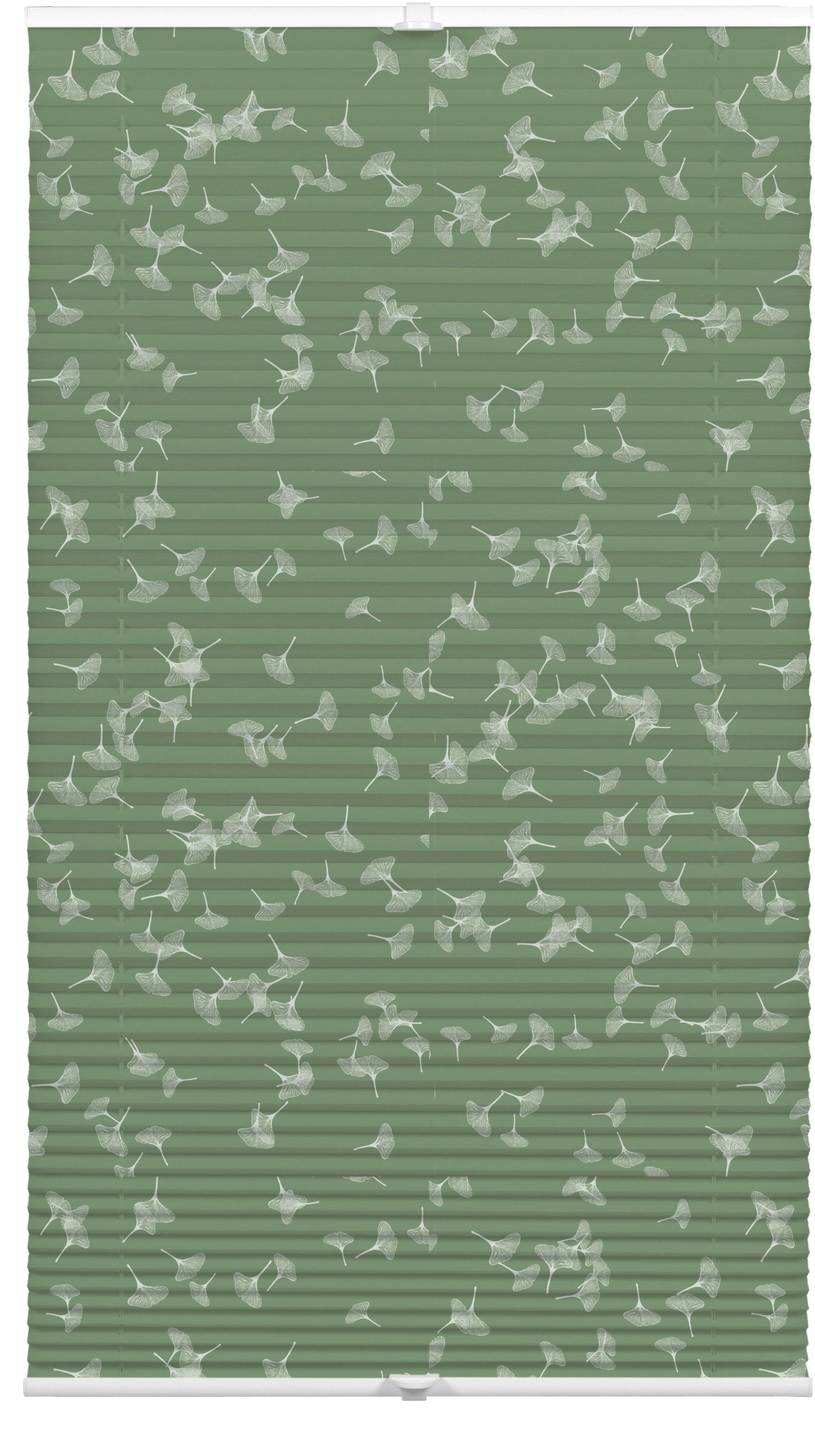 GARDINIA Plissee "Dekor Ginkgo Oesyter Mushroom" blickdicht ohne Bohren ver günstig online kaufen