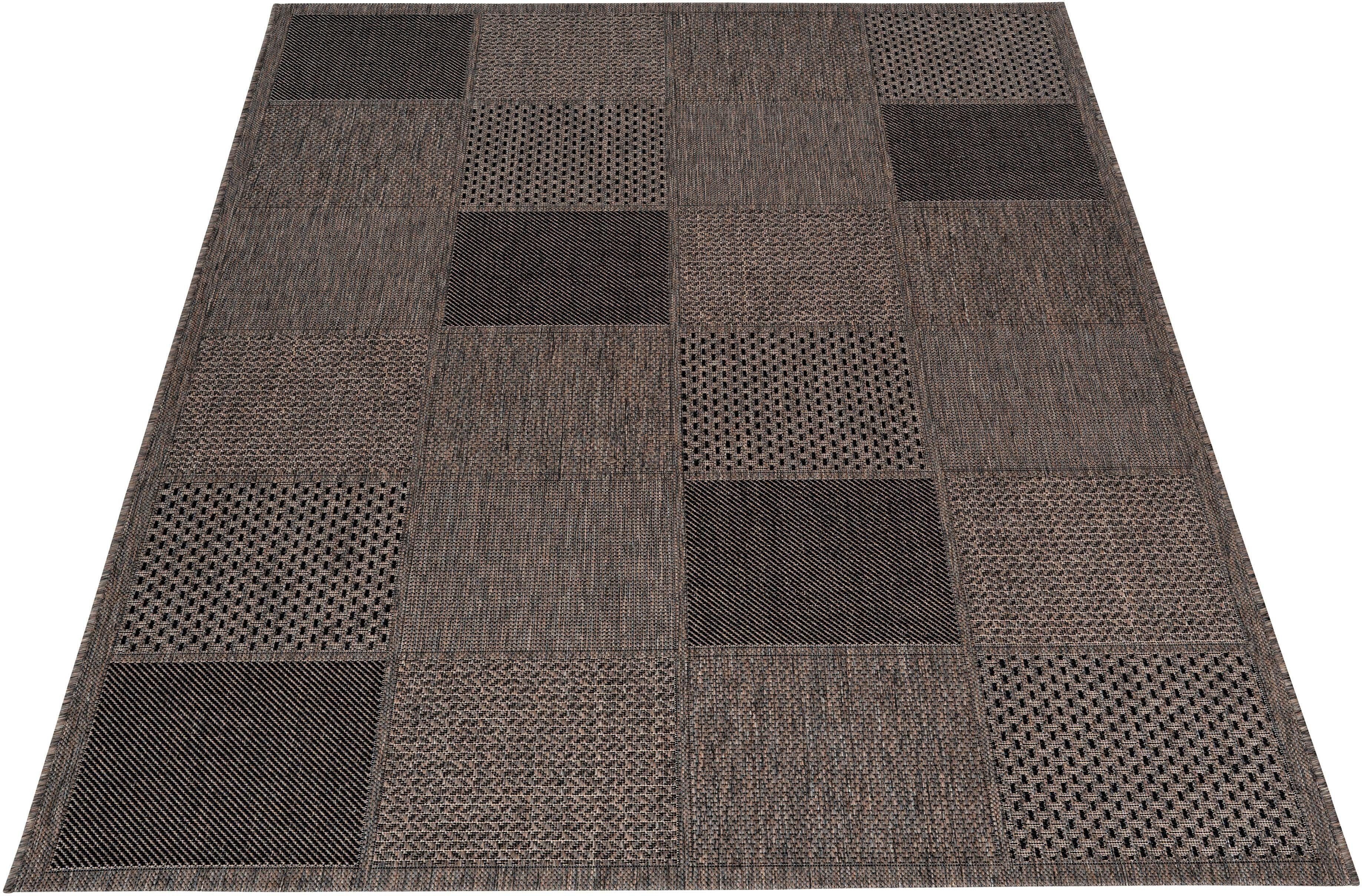 Teppich Kaspar, Home affaire, rechteckig, Höhe: 5 mm, Innen-und Outdoor geeignet, Wohnzimmer taupe