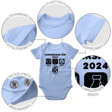 Shirtracer Shirtbody Baby Vorhersage 2024 schwarz Zur Geburt
