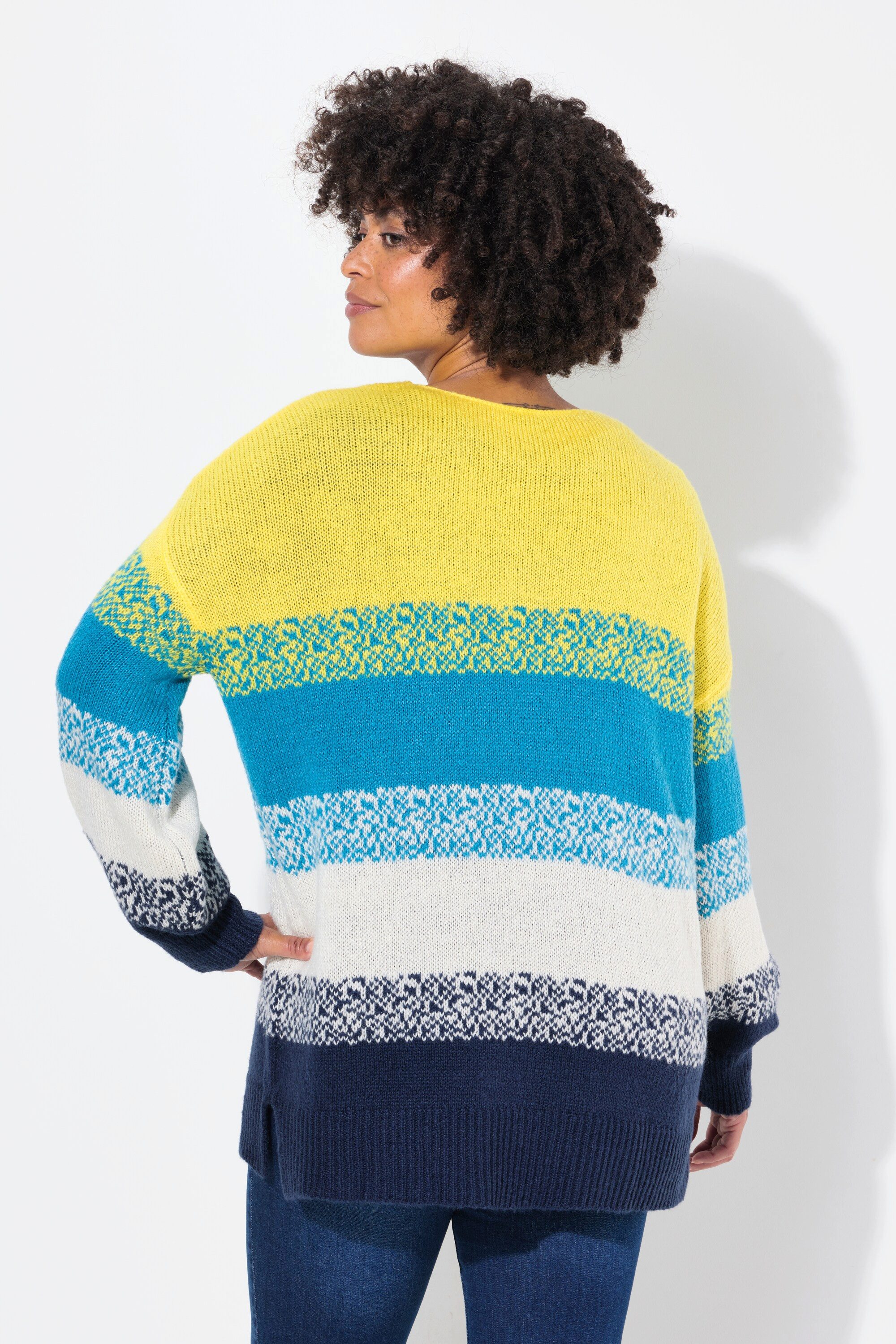 Angel of Style Fleecepullover Pullover oversized Colorbocking Seitenschlitze