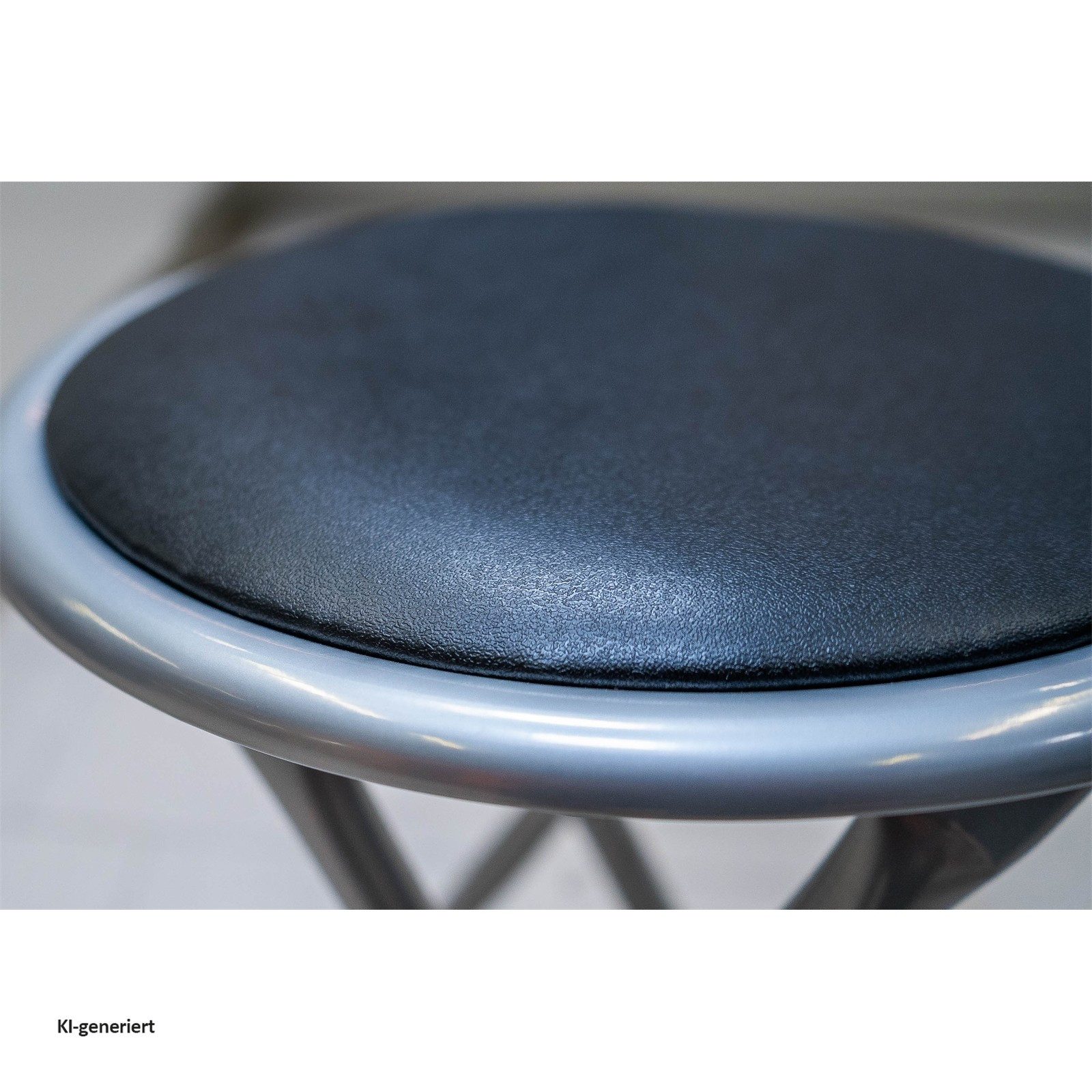 HTI-Living Hocker Praktischer Klapphocker Metallgestell (Stück, 1 Hocker), Küchenstuhl Kunstleder