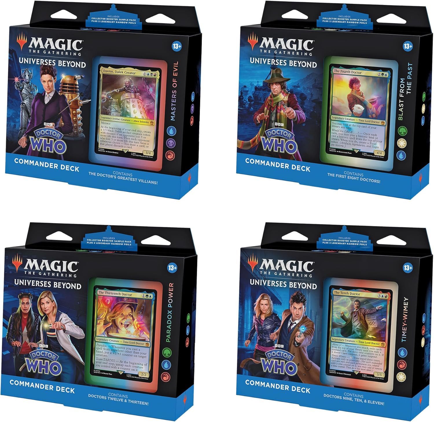 Magic the Gathering Sammelkarte Doctor Who Commander Deck Set Englisch, Includes 4 Commander Decks