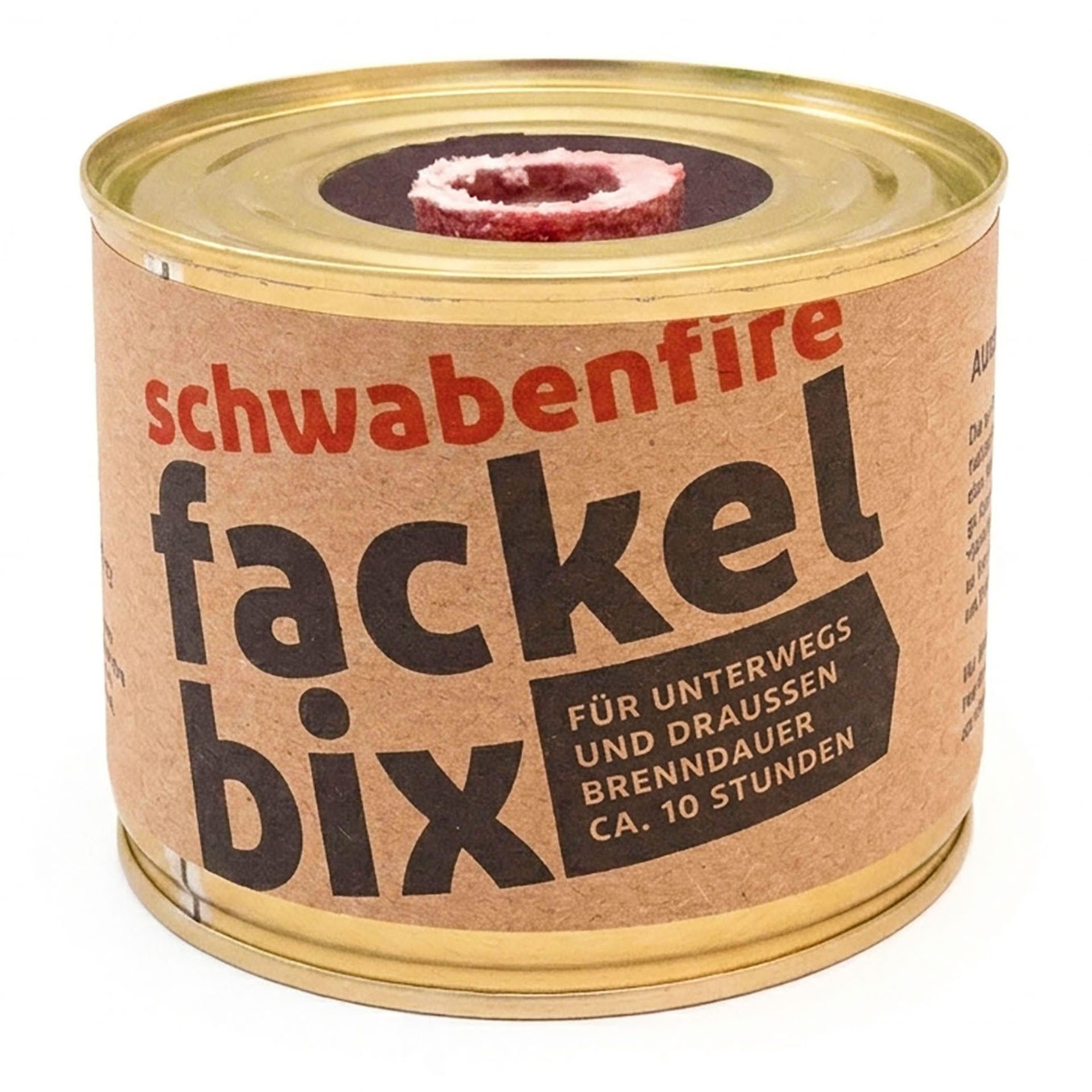 DistrEbution Gartenfackel Outdoor Fackel Gartenfeuer Dosenfackel aus Metall – Lange Brenndauer, Kompaktes Licht im praktischen Dosenformat für den Außenbereich