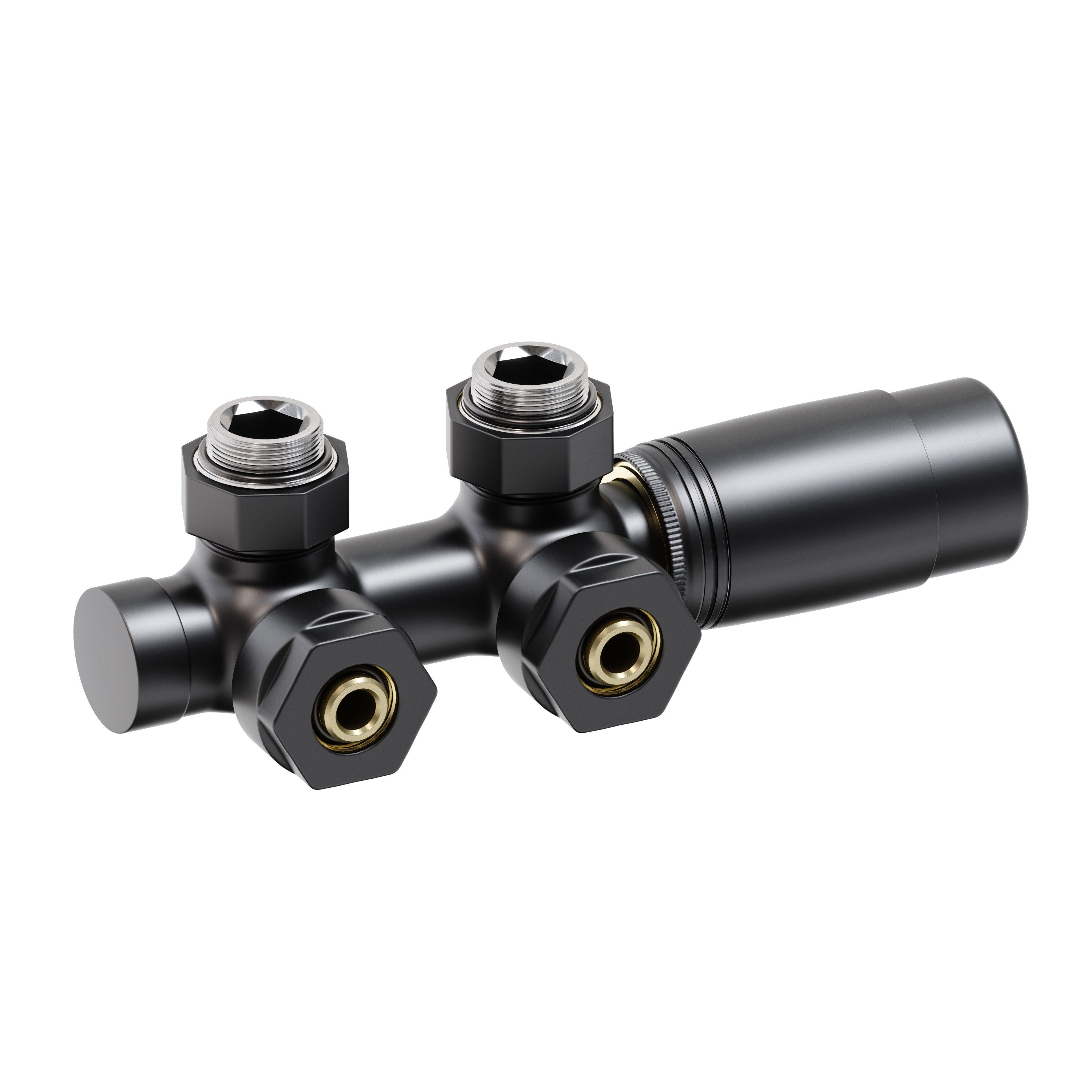 Aquabad® Heizkörperthermostat Multiblock Anschlussgarnitur 50mm Mittelanschluss