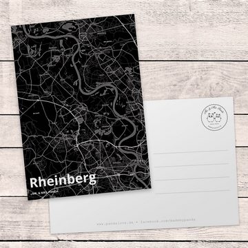 Mr. & Mrs. Panda Postkarte Rheinberg - Geschenk, Stadt, Dankeskarte, Stadt Dorf Karte Landkarte