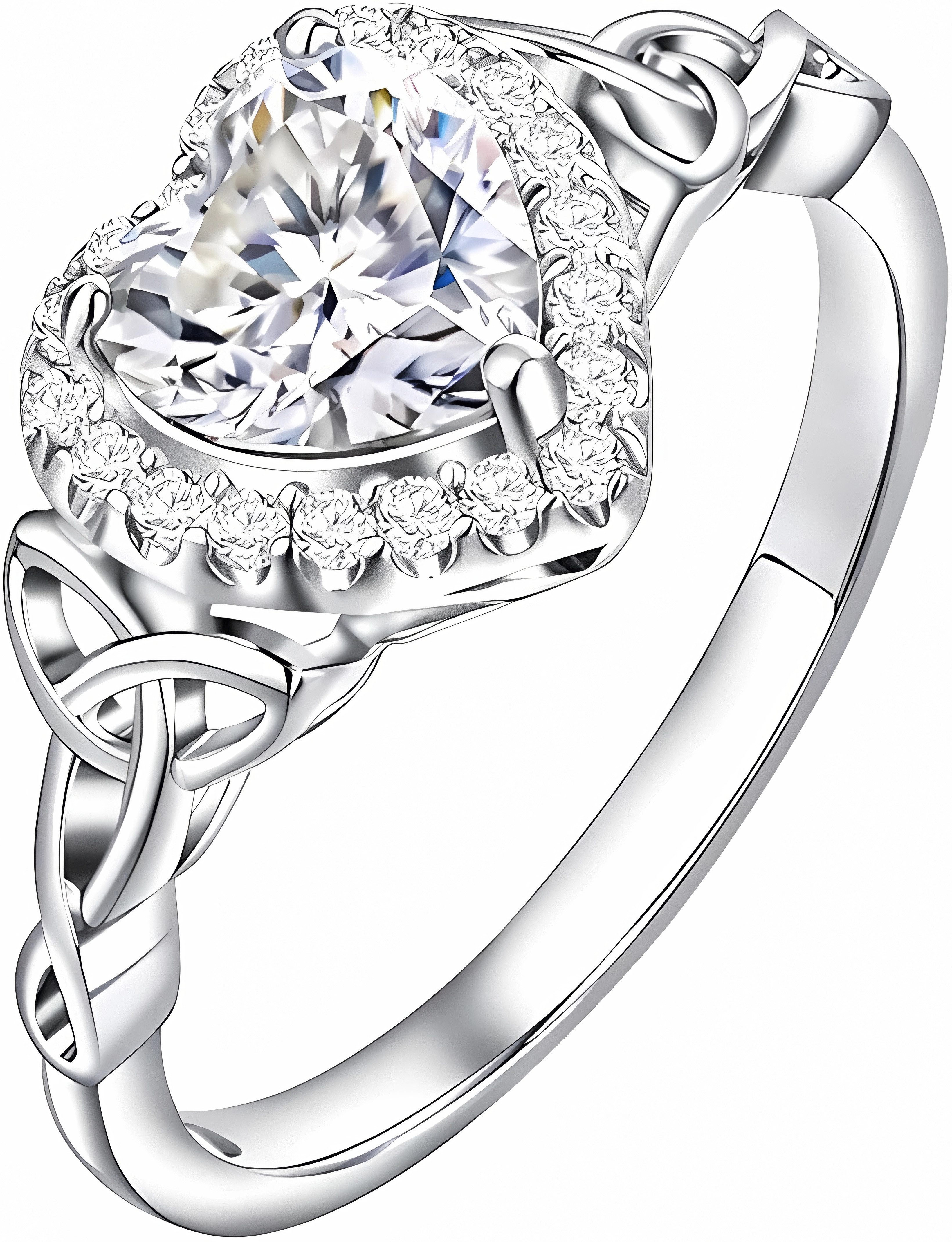 Jumpeak Diamantring Eheringe Gold,Labordiamant,Herzform,Geschenk,Schmuck Hochzeit,Luxus, 1 Karat Diamant,E VS1 2EX,Herzschliff,romantische Liebe,Brautset,14K