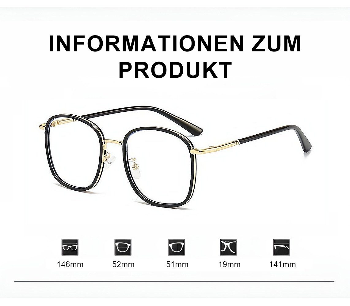 PACIEA Lesebrille Blaulichtfilter Oversized Computer Gaming Schutz Damen Herren