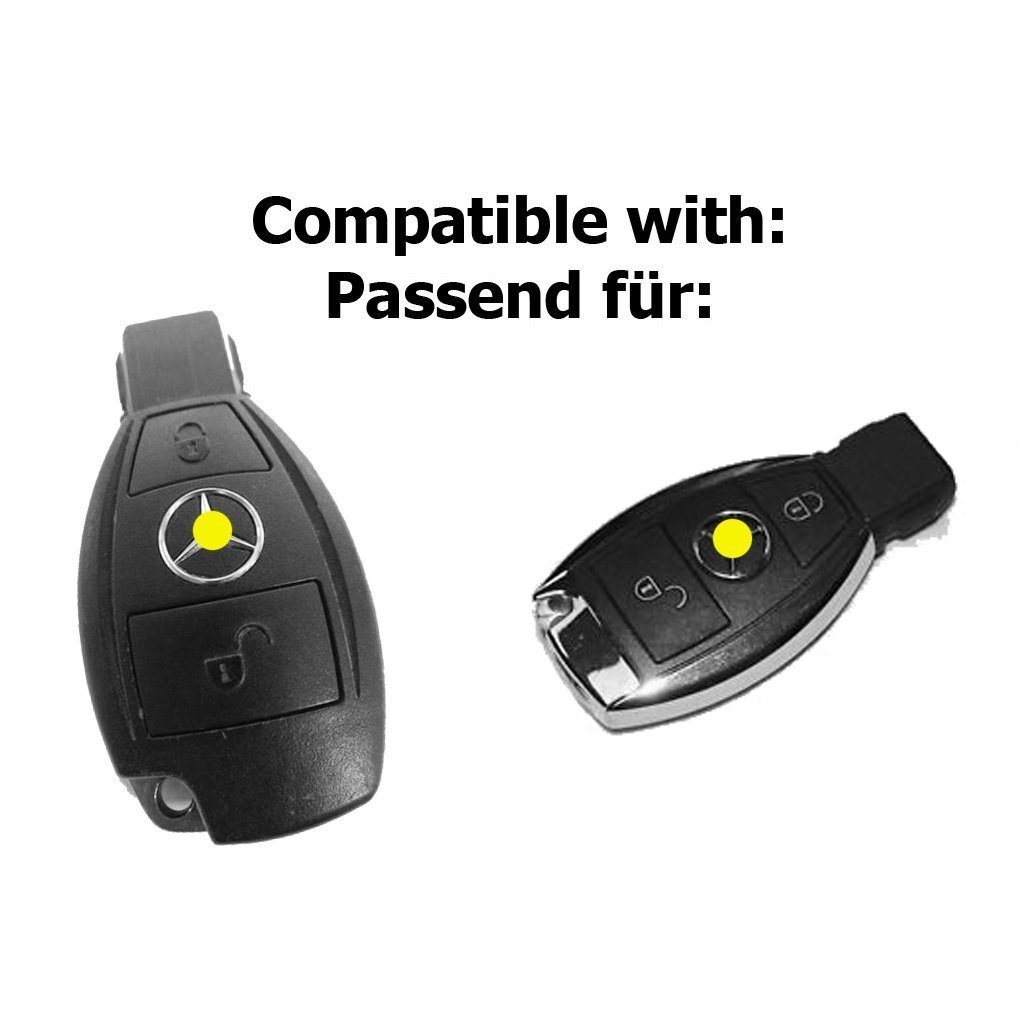 Schwarz, Softcase 2 Sprinter Schlüsseltasche E Mercedes Tasten Autoschlüssel W906 Smartkey mt-key Schutzhülle für Silikon C-Klasse Benz
