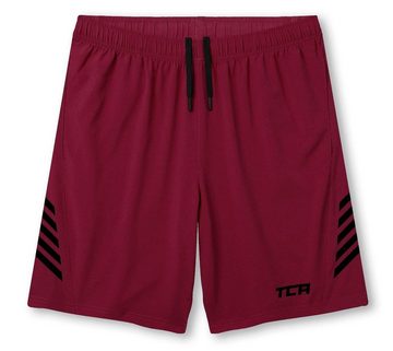 TCA Trainingsshorts TCA Herren Laufshorts Taschen Leichtgewicht Rot (1-tlg)