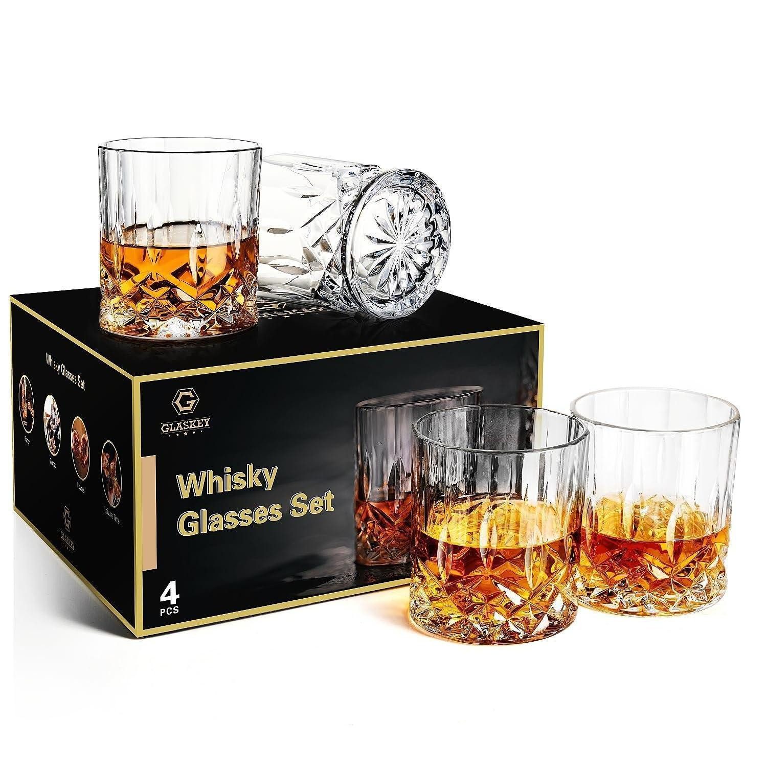 LuxusKollektion Whiskyglas Whiskygläser 4er Set 320ml Kristall Klassik